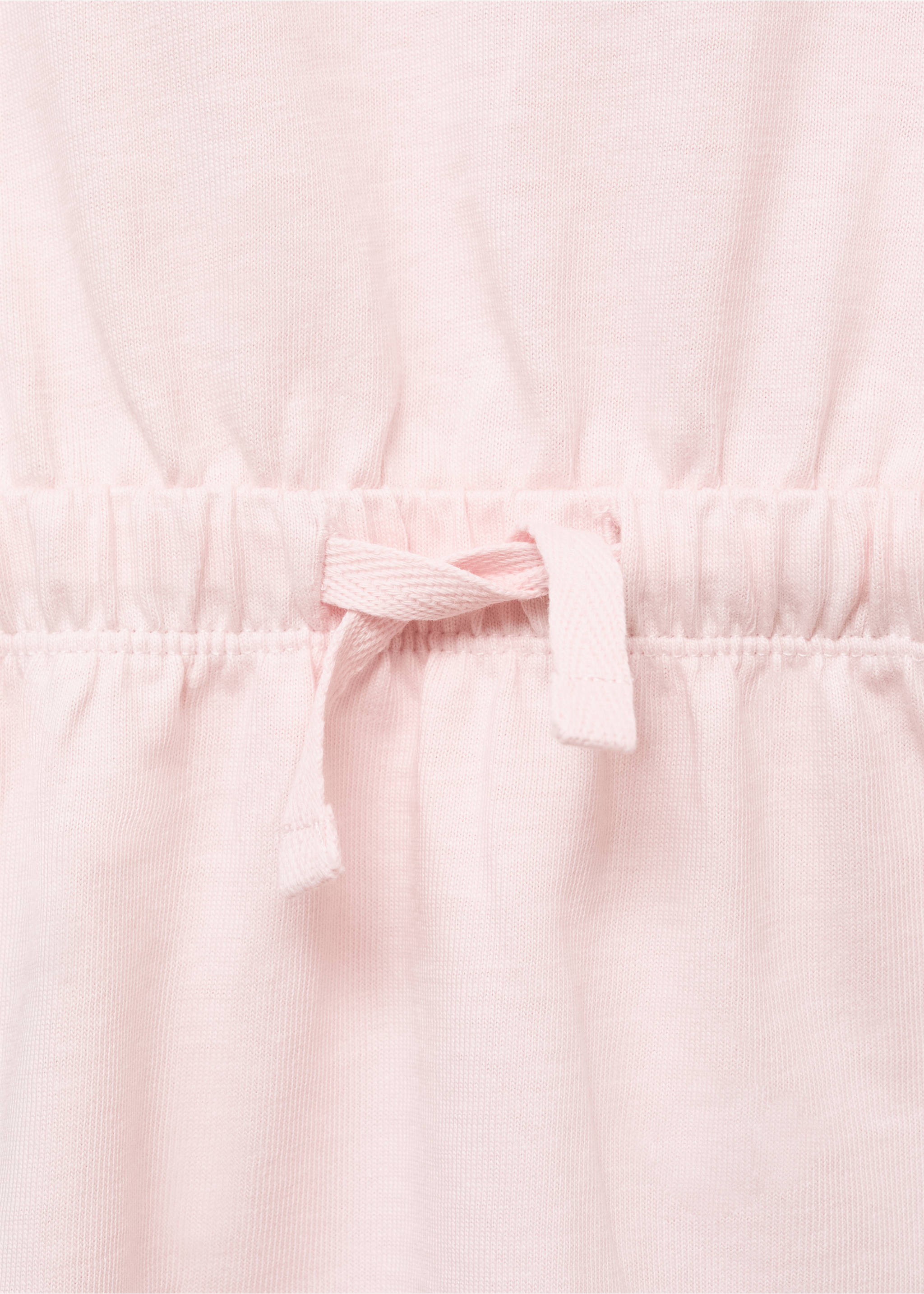 Adjustable drawstring cotton dress - Details of the article 8, Pink. Ref: 87088646-00.