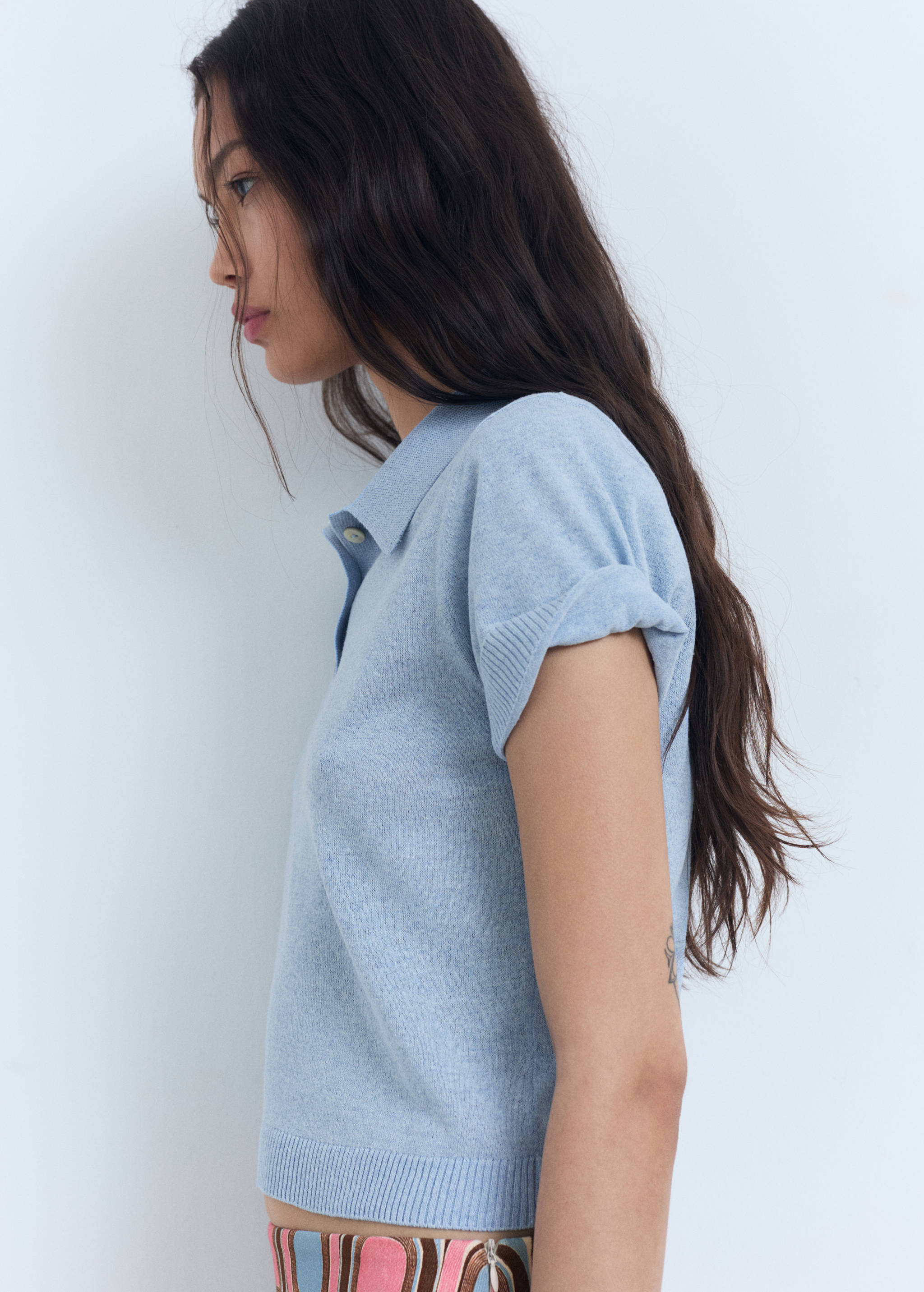 Strickpullover mit Poloshirt-Kragen - Detail des Artikels 1