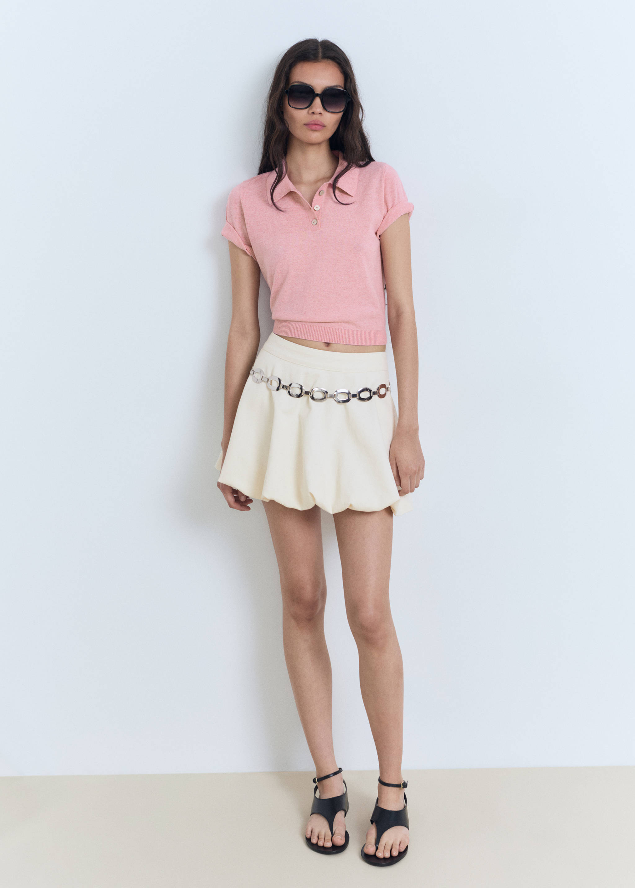 Strickpullover mit Poloshirt-Kragen - Allgemeine Ansicht