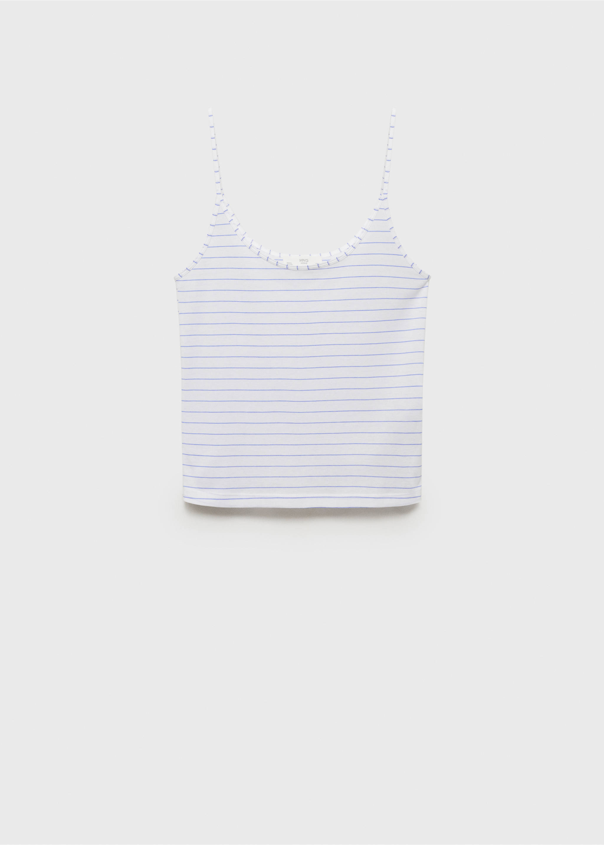 Pyjama-Top aus Baumwolle mit Streifen - Artikel ohne Model, Weiß. Ref: 87088650-00.