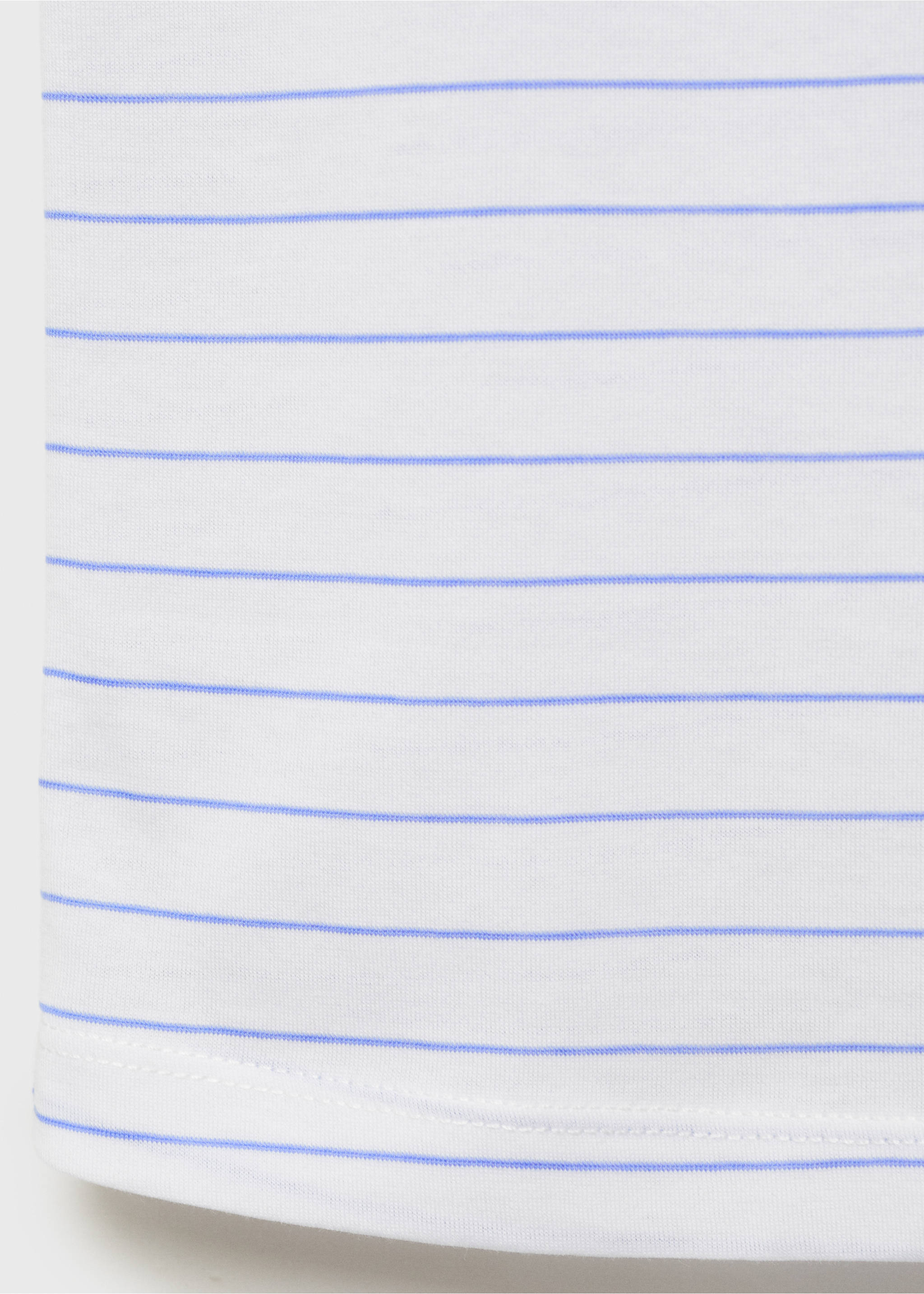 Pyjama-Top aus Baumwolle mit Streifen - Detail des Artikels 0, Weiß. Ref: 87088650-00.