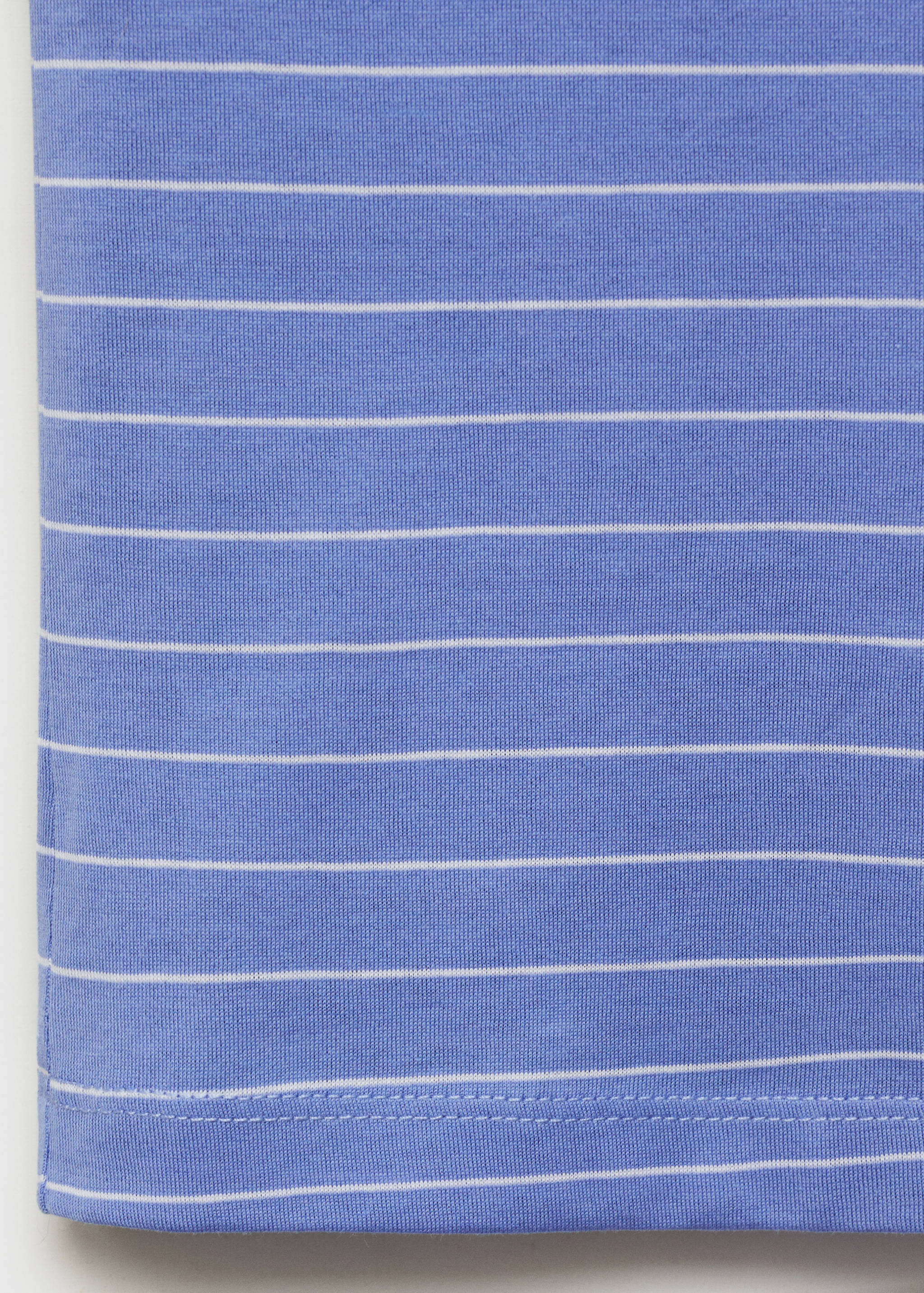 Striped cotton pyjama top - Details of the article 0