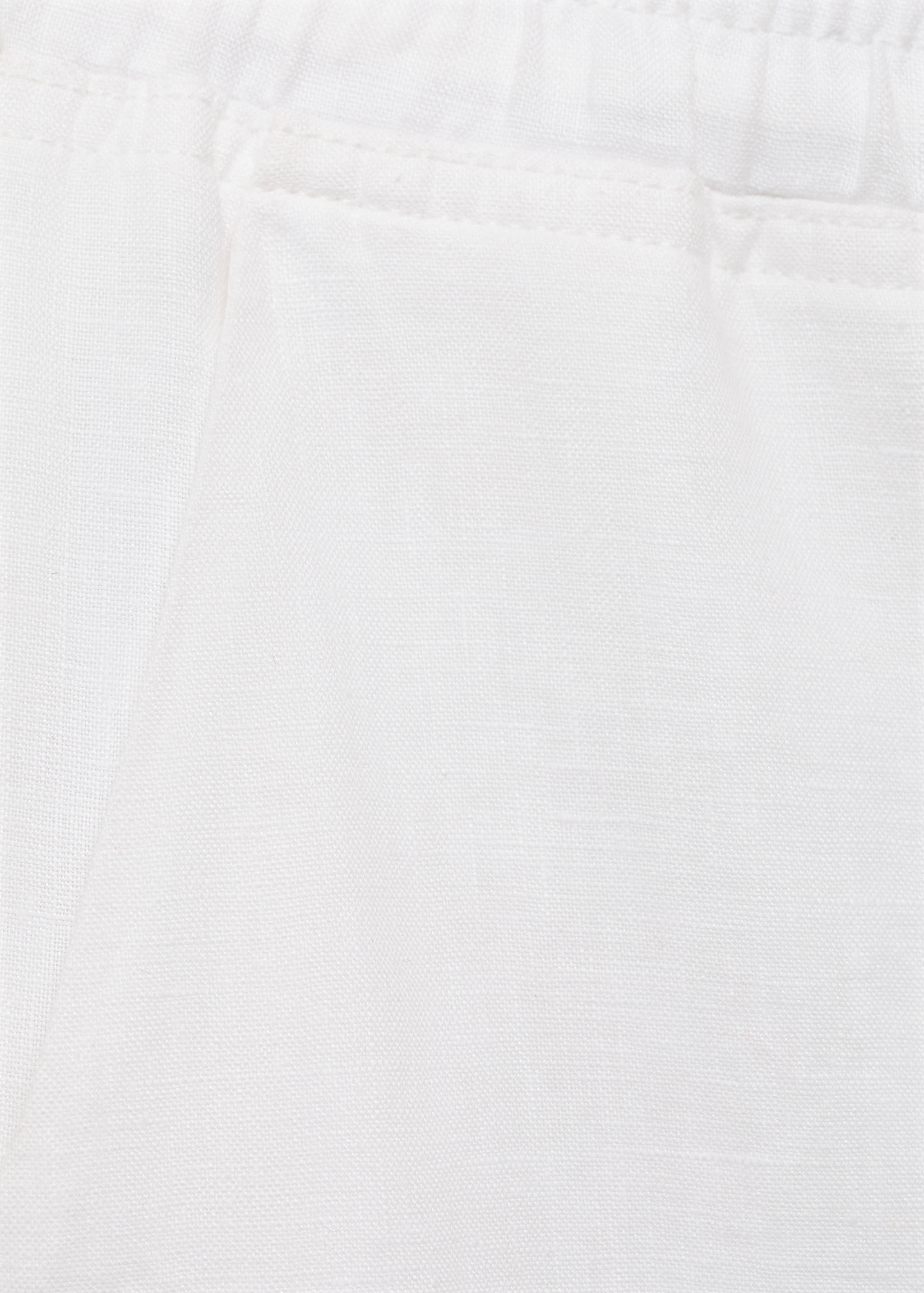 Straight linen-blend pants - Details of the article 0