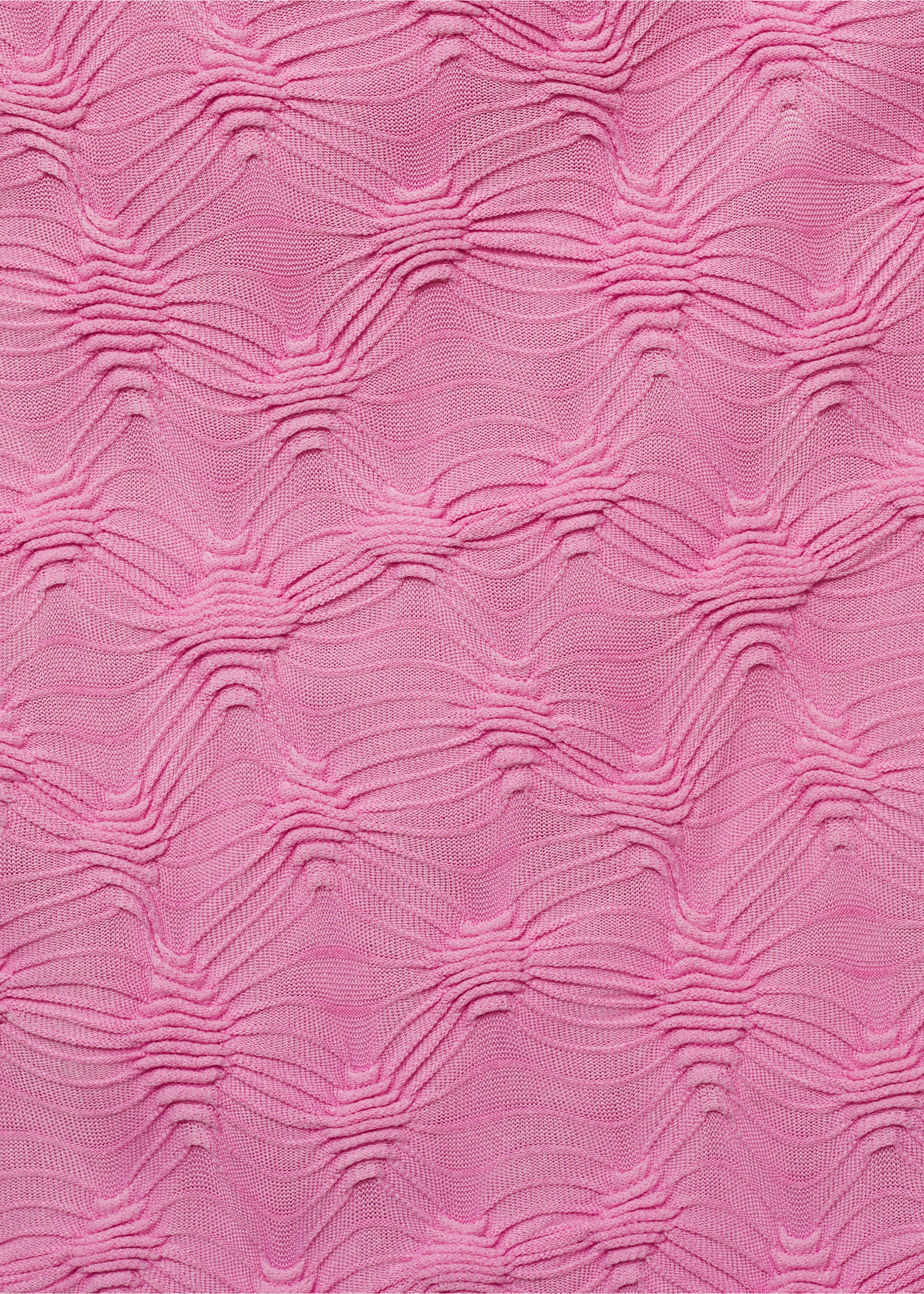 Fitted top with gathered shoulder - Details of the article 0, Pastel Pink. Ref: 87089064-00.