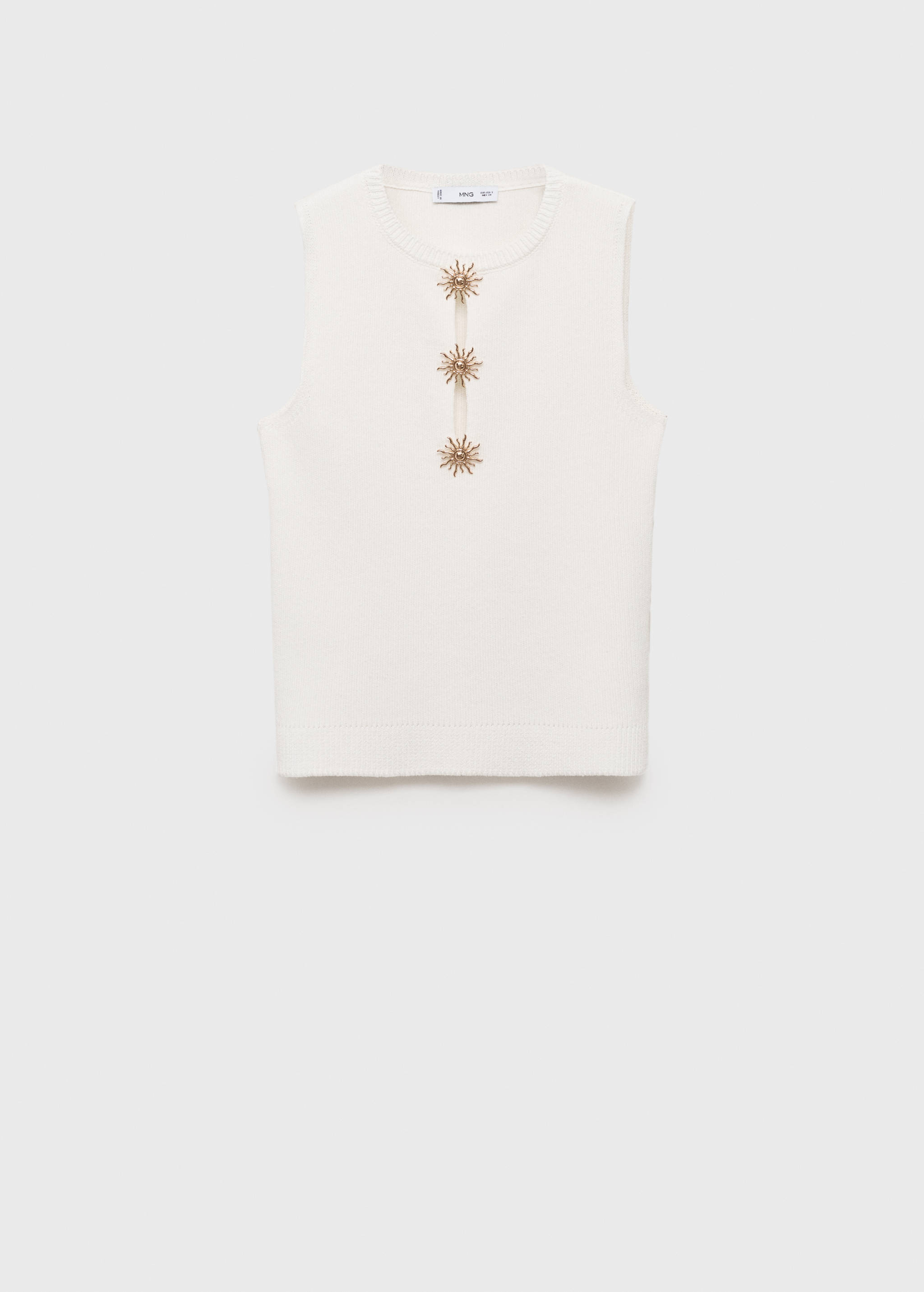 Knitted top with jewel buttons - Article without model