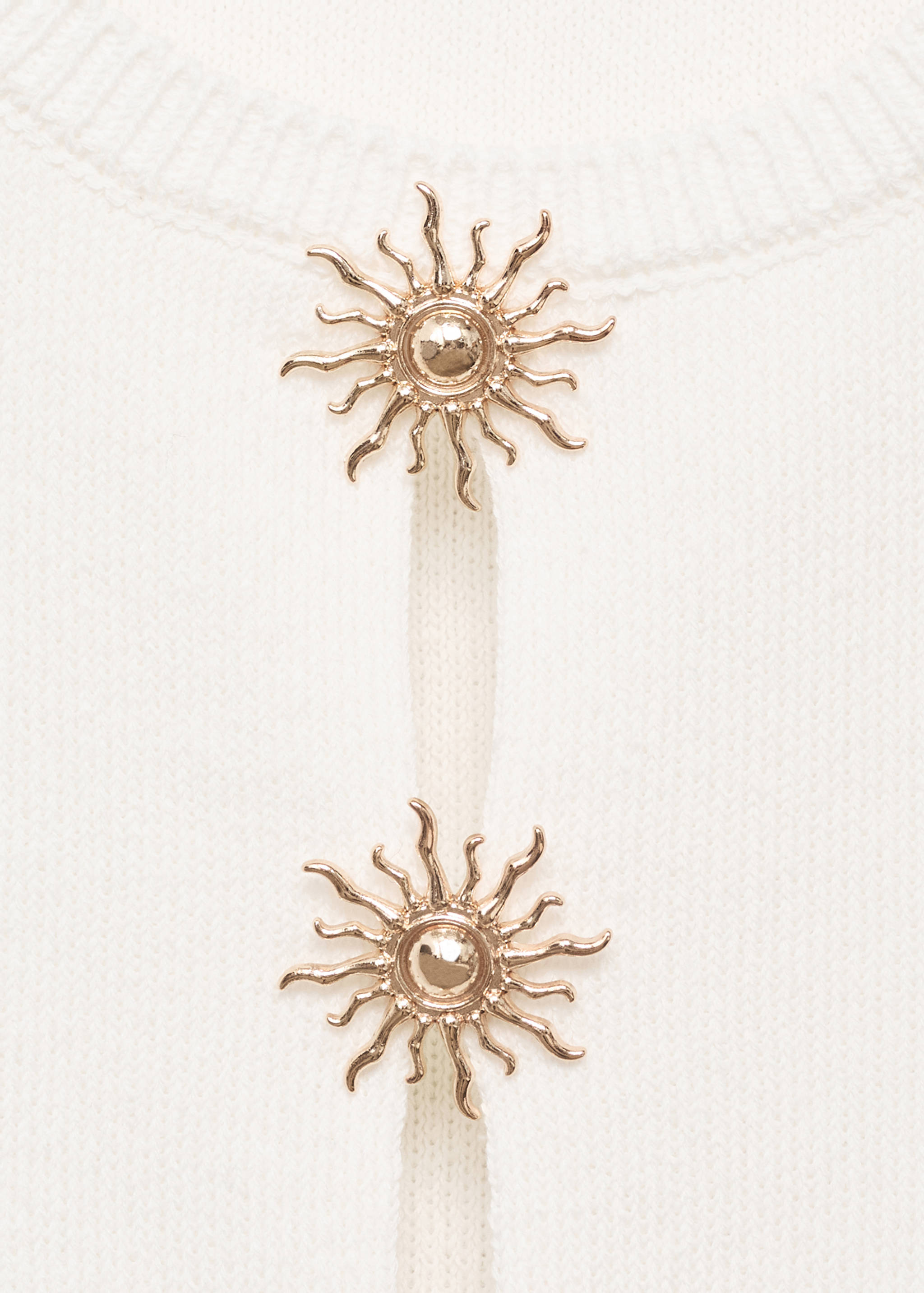 Knitted top with jewel buttons - Details of the article 8