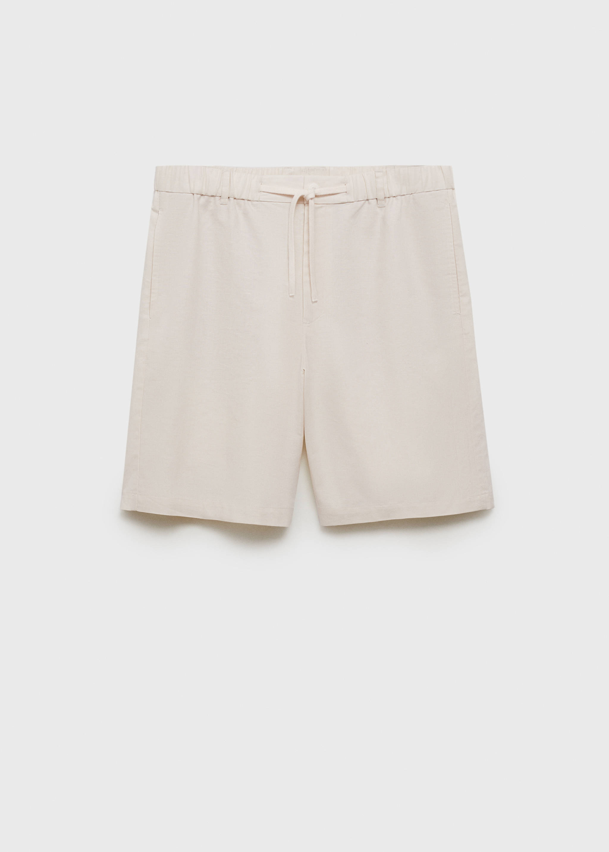 Cotton-linen blend bermuda shorts - Article without model