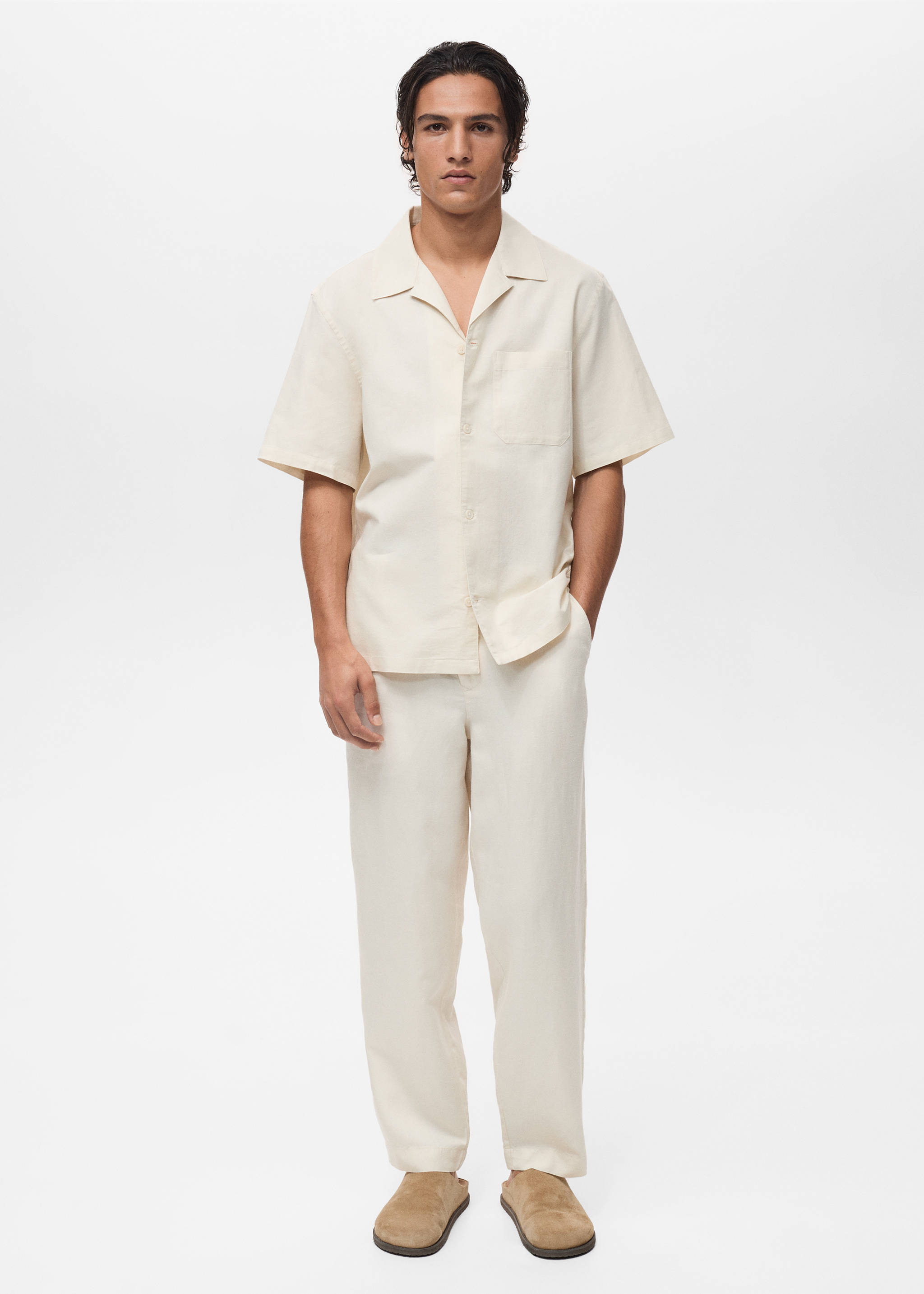 Cotton-linen blend bermuda shorts - Details of the article 9