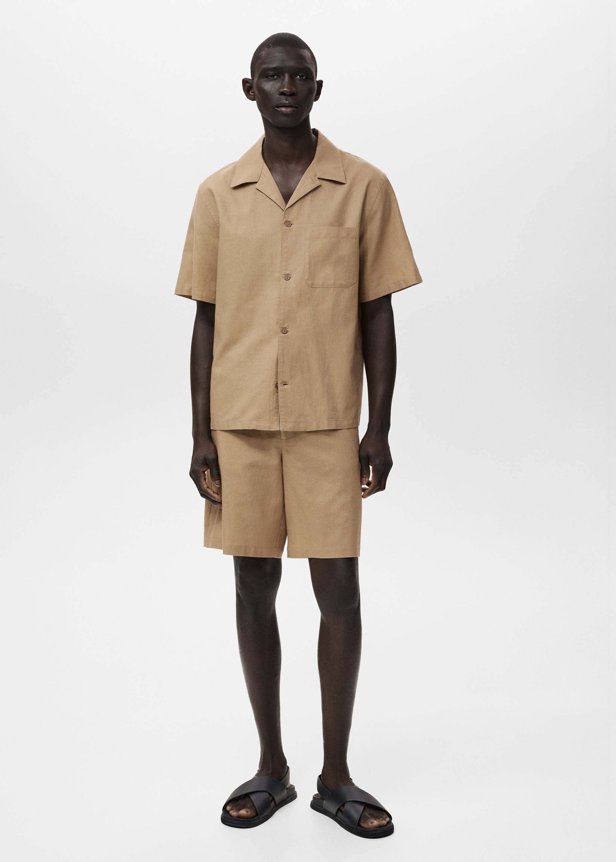 Cotton-linen blend bermuda shorts - Details of the article 9