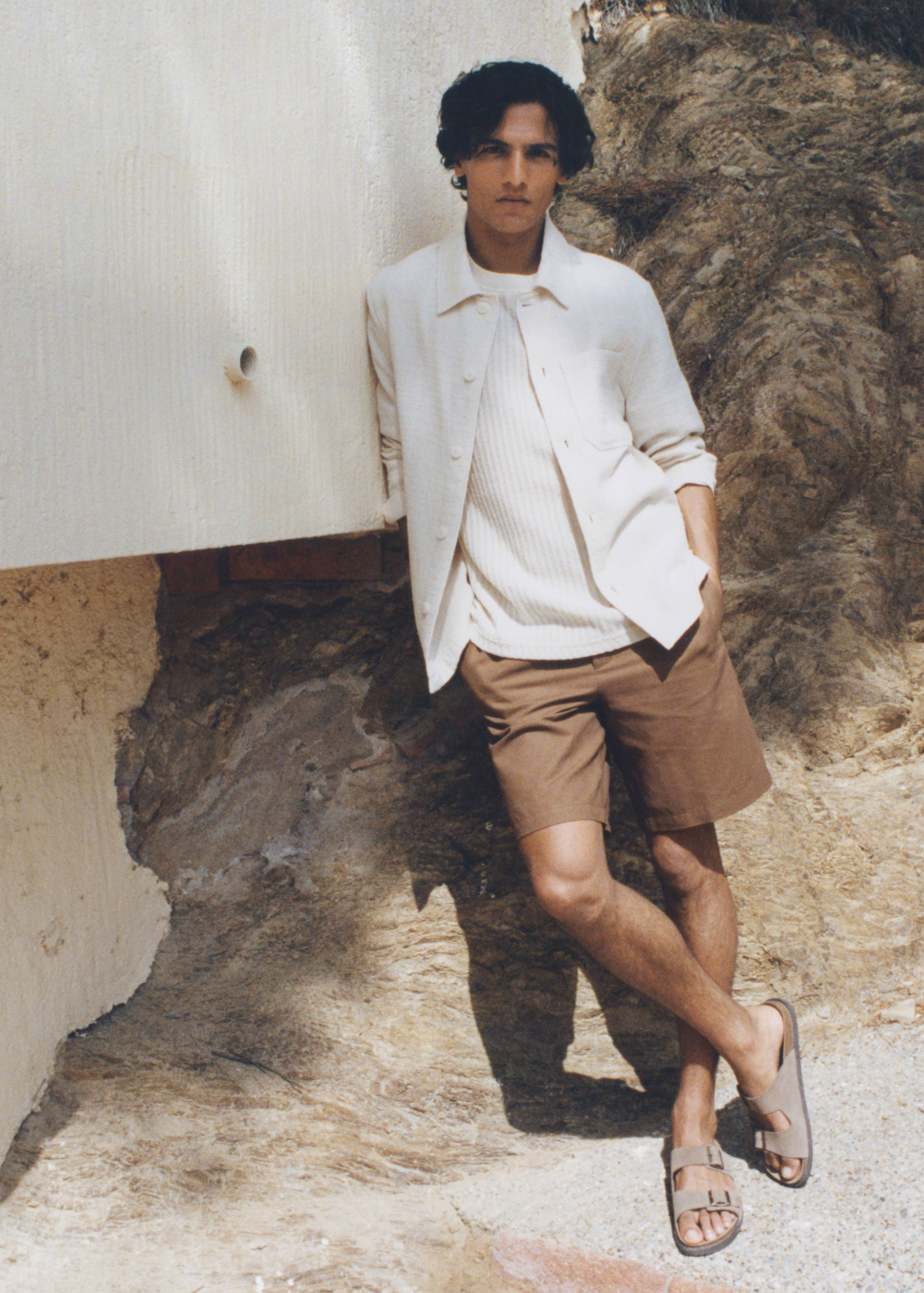 Cotton-linen blend bermuda shorts - Details of the article 5