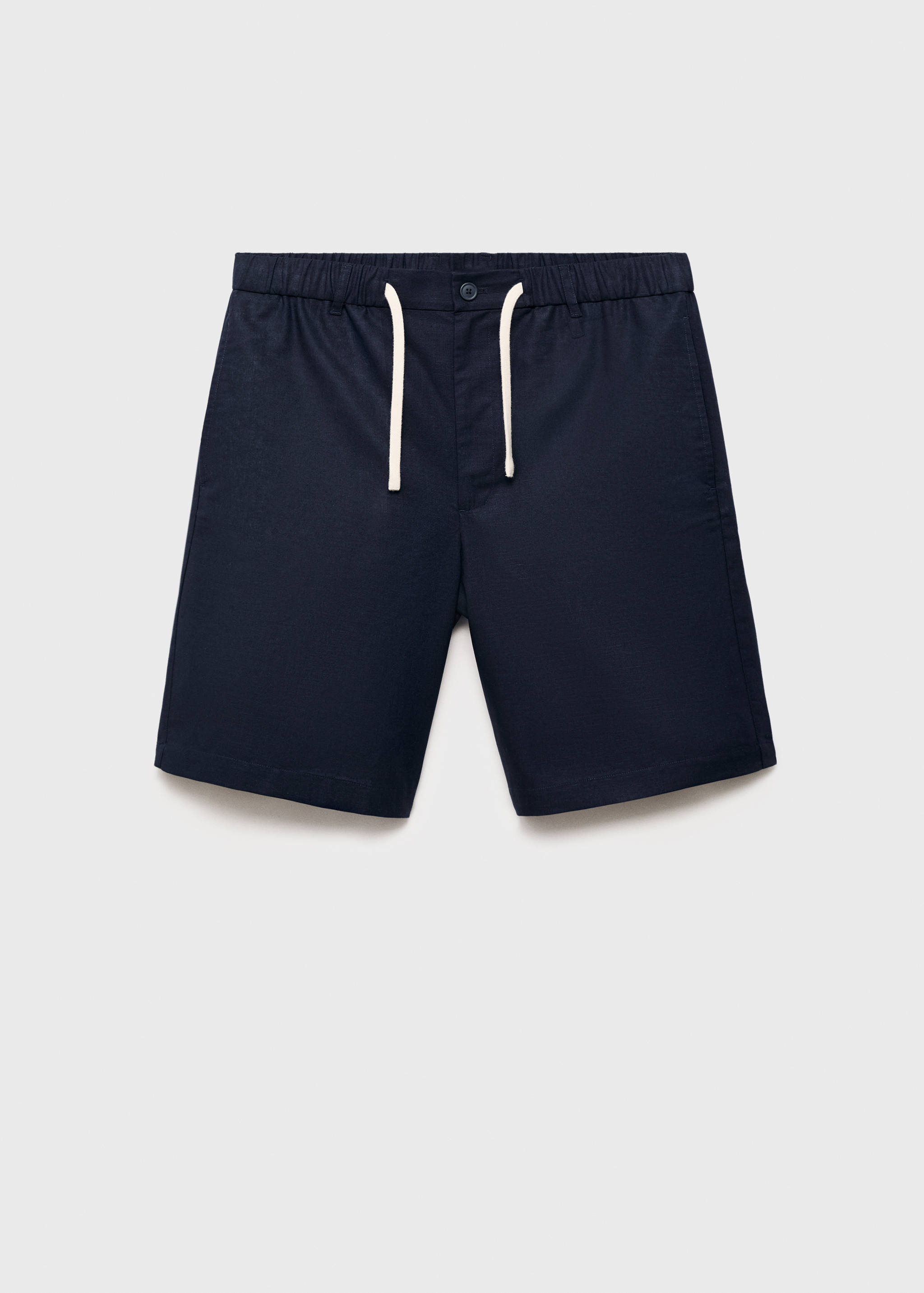 Cotton-linen blend bermuda shorts - Article without model