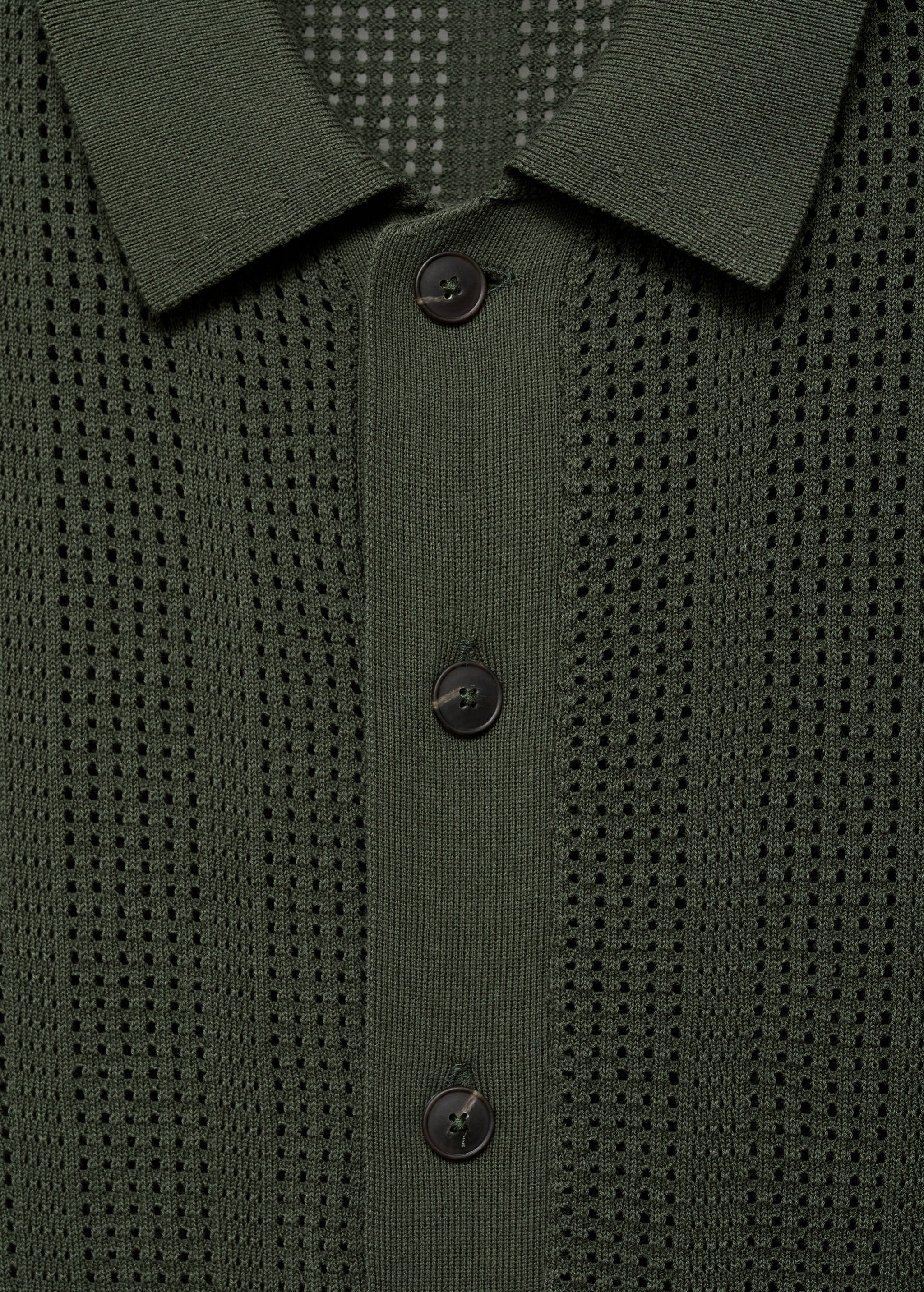 Striped knitted shirt with lace pattern - Details of the article 8
