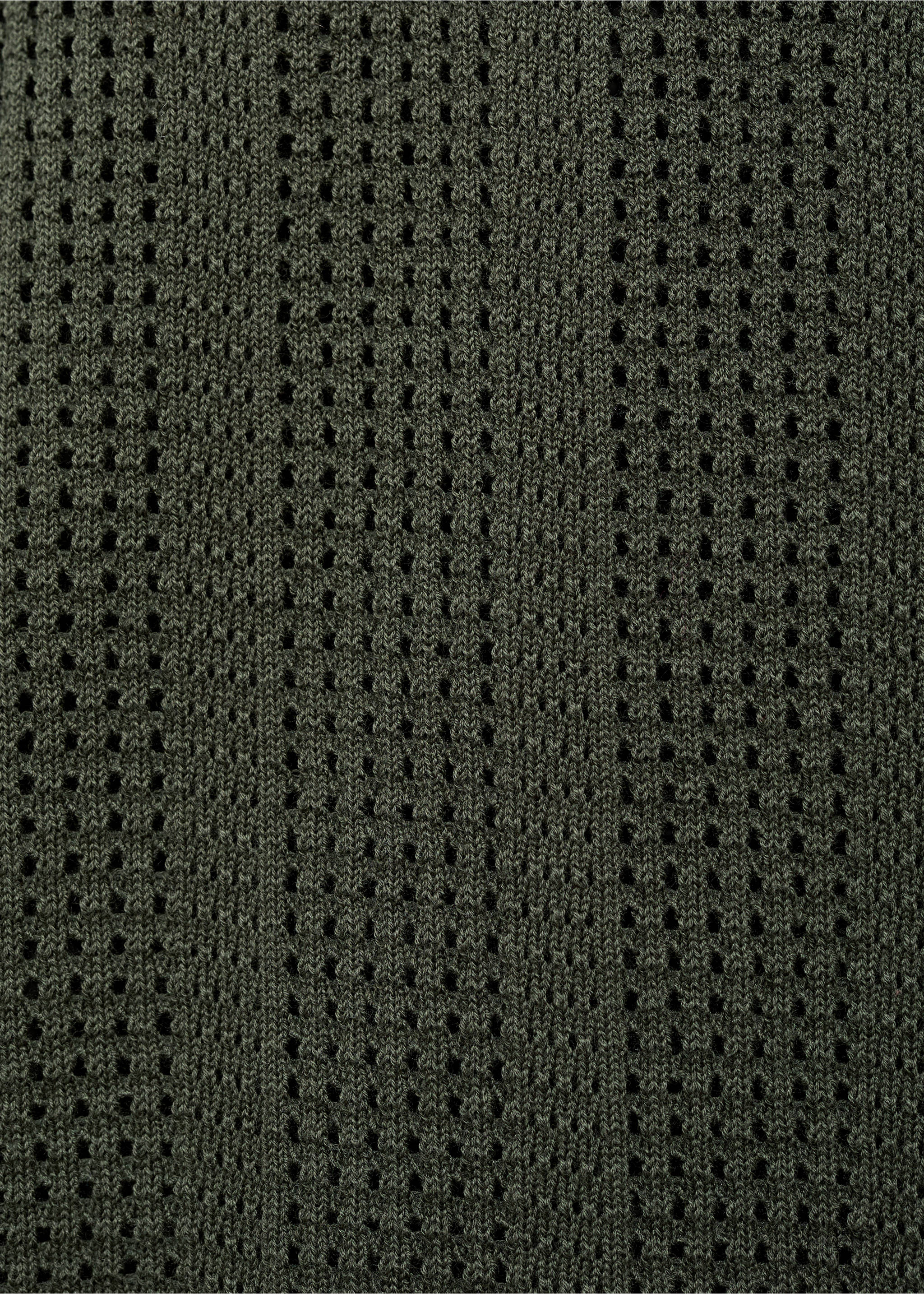 Camisa de malha rendada com estrutura às riscas - Pormenor do artigo 0, Caqui. Ref: 87089211-00.