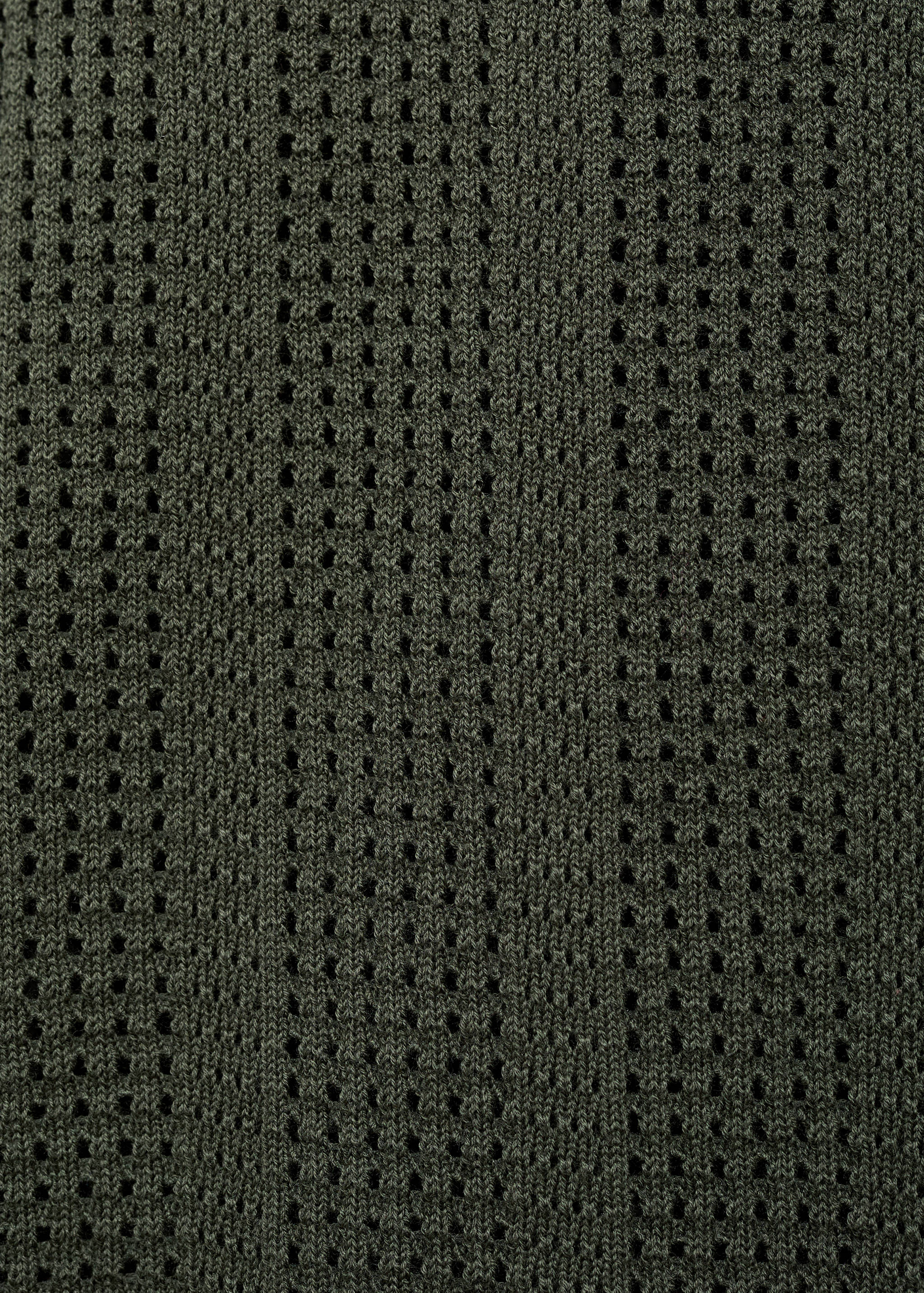 Striped knitted shirt with lace pattern - Details of the article 0