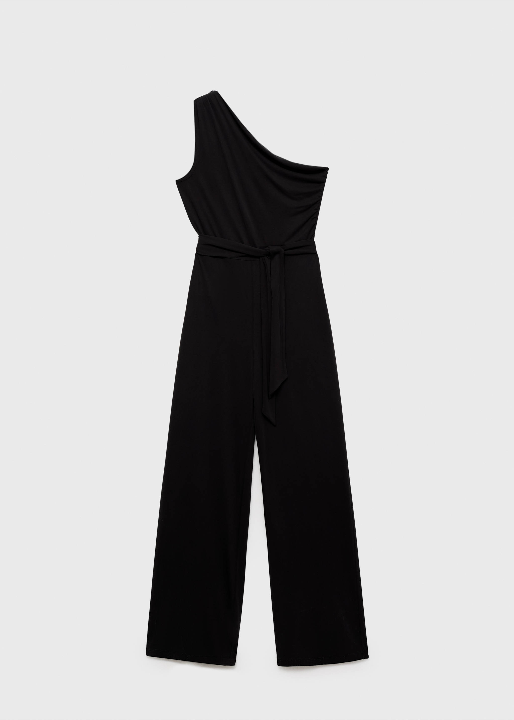 Asymmetric belt jumpsuit - Article without model, Charcoal. Ref: 87089212-00.