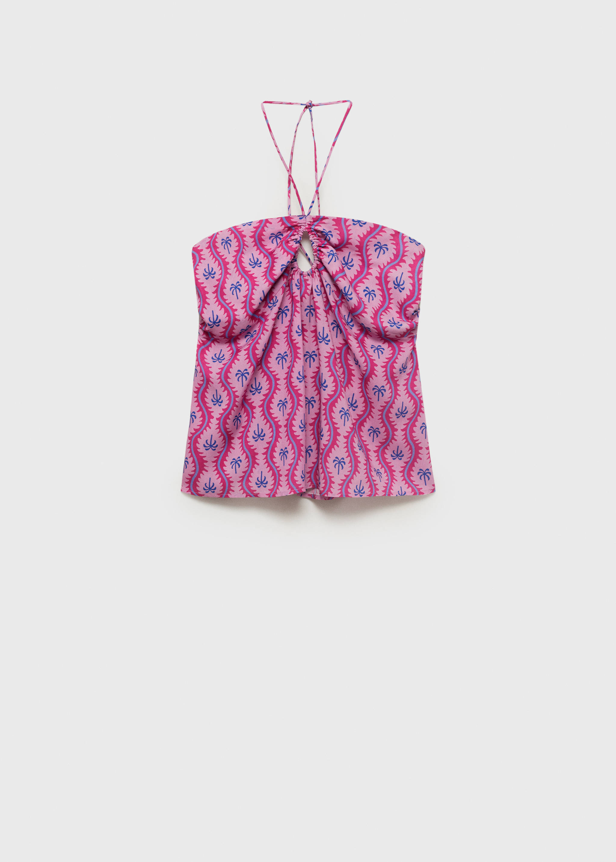 Top estampado cuello halter - Artículo sin modelo