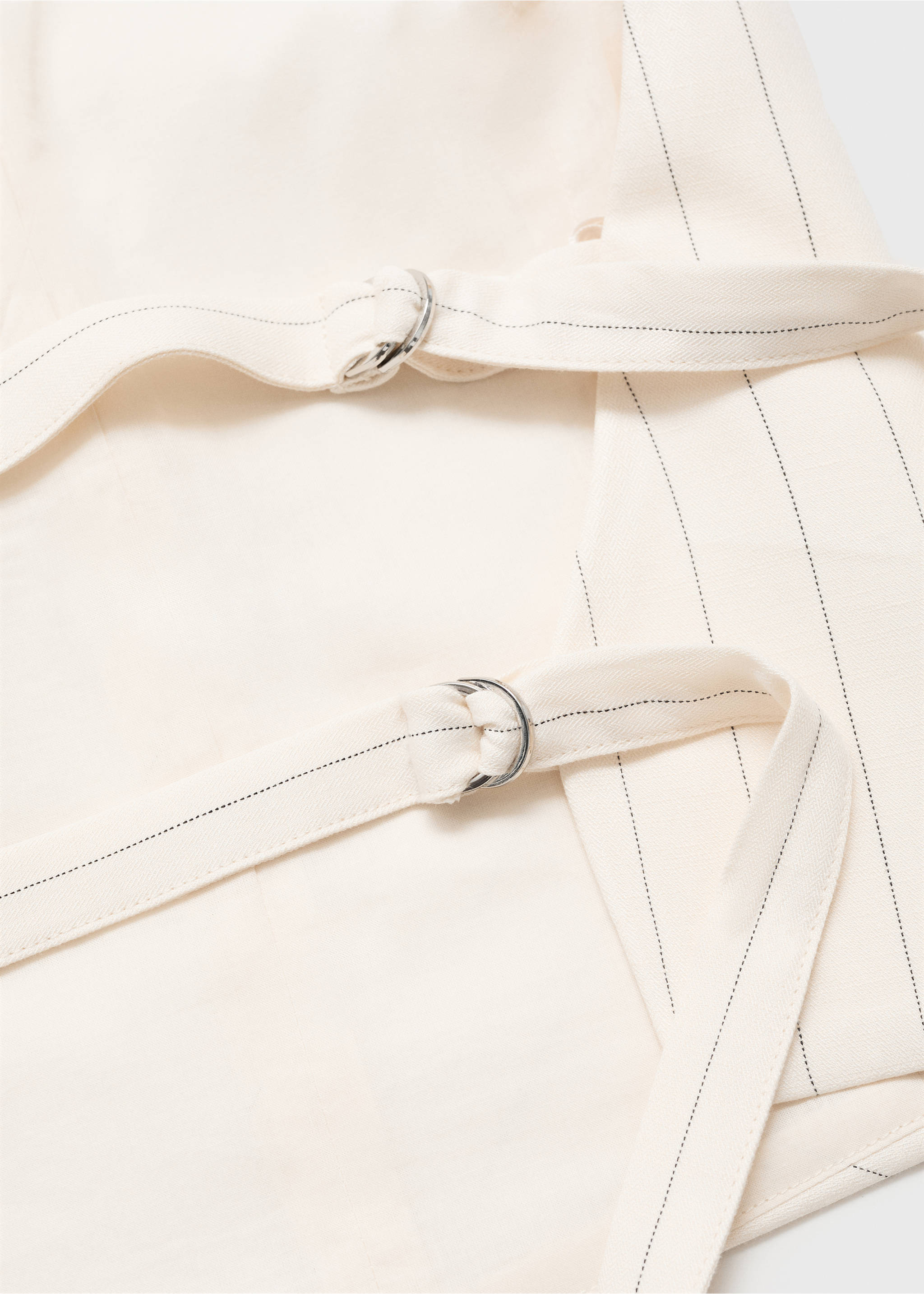 Striped halter-neck top - Details of the article 8, Off White. Ref: 87089217-00.