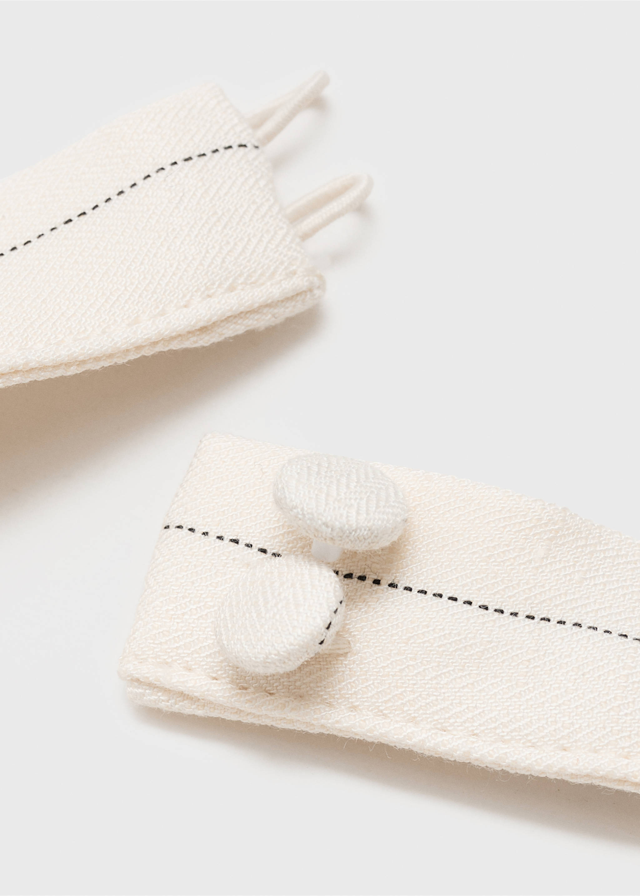 Striped halter-neck top - Details of the article 0, Off White. Ref: 87089217-00.