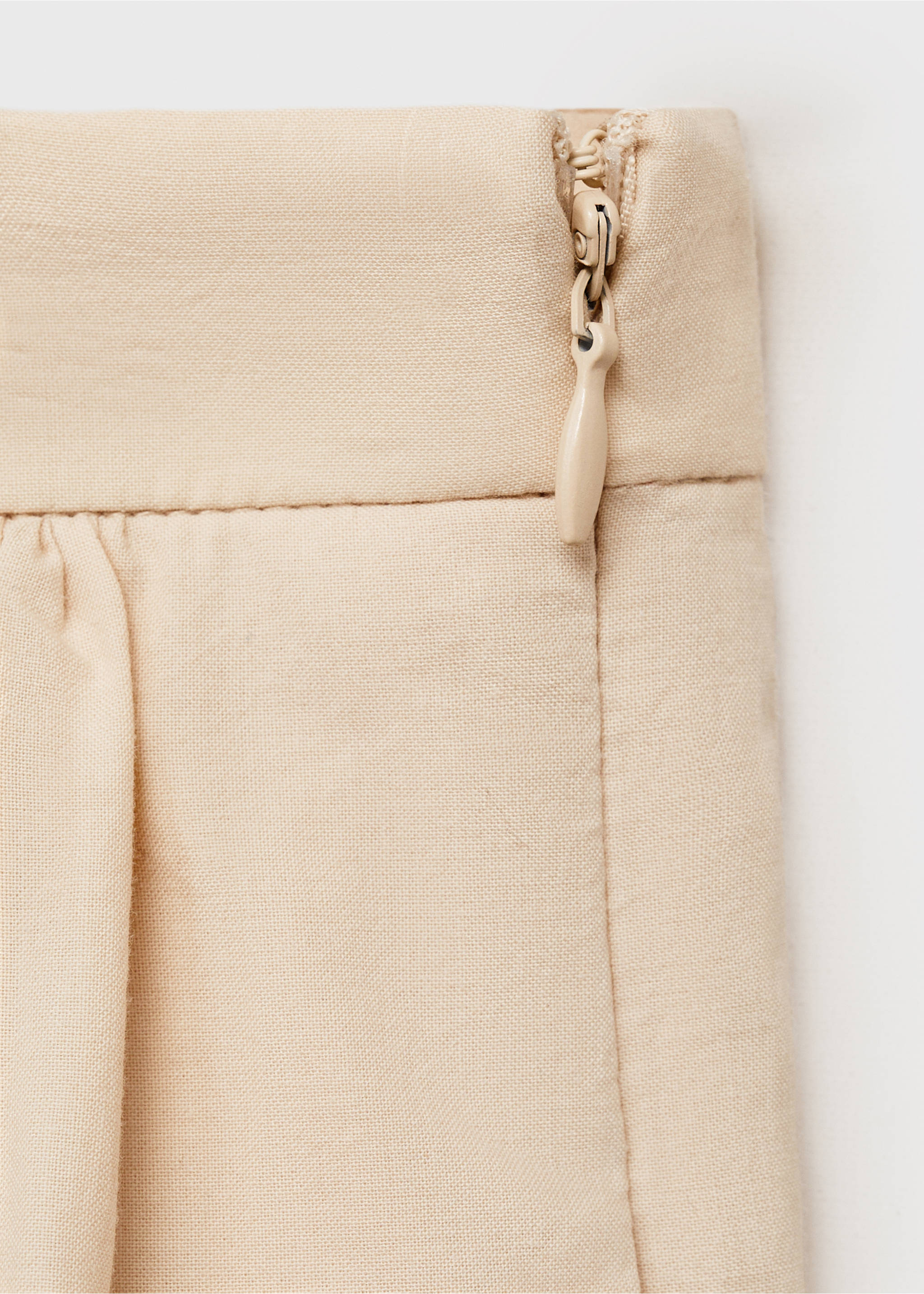 Falda algodón bajo bordado - Detalle del artículo 8, Beige. Ref: 87089218-00.