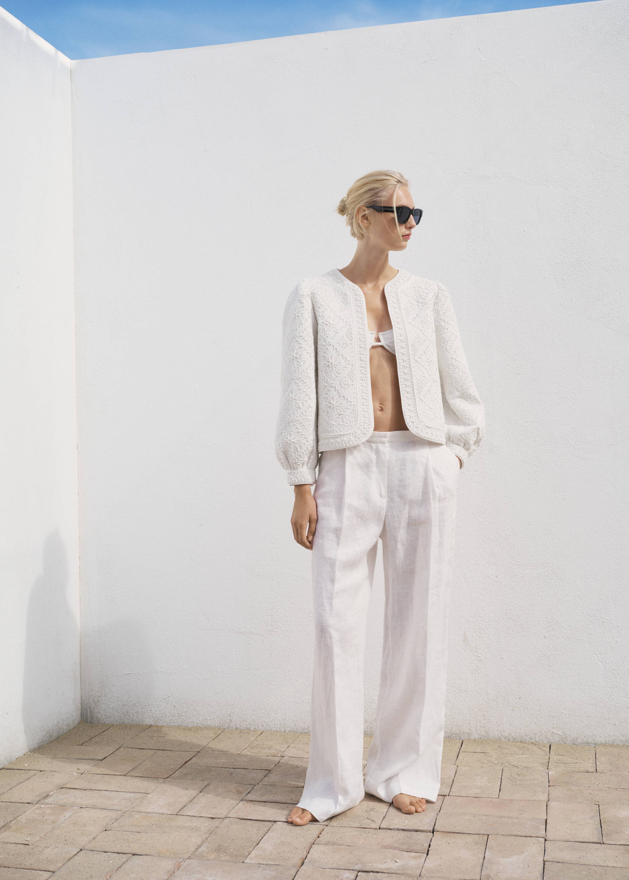 Veste brodée coton - Plan général