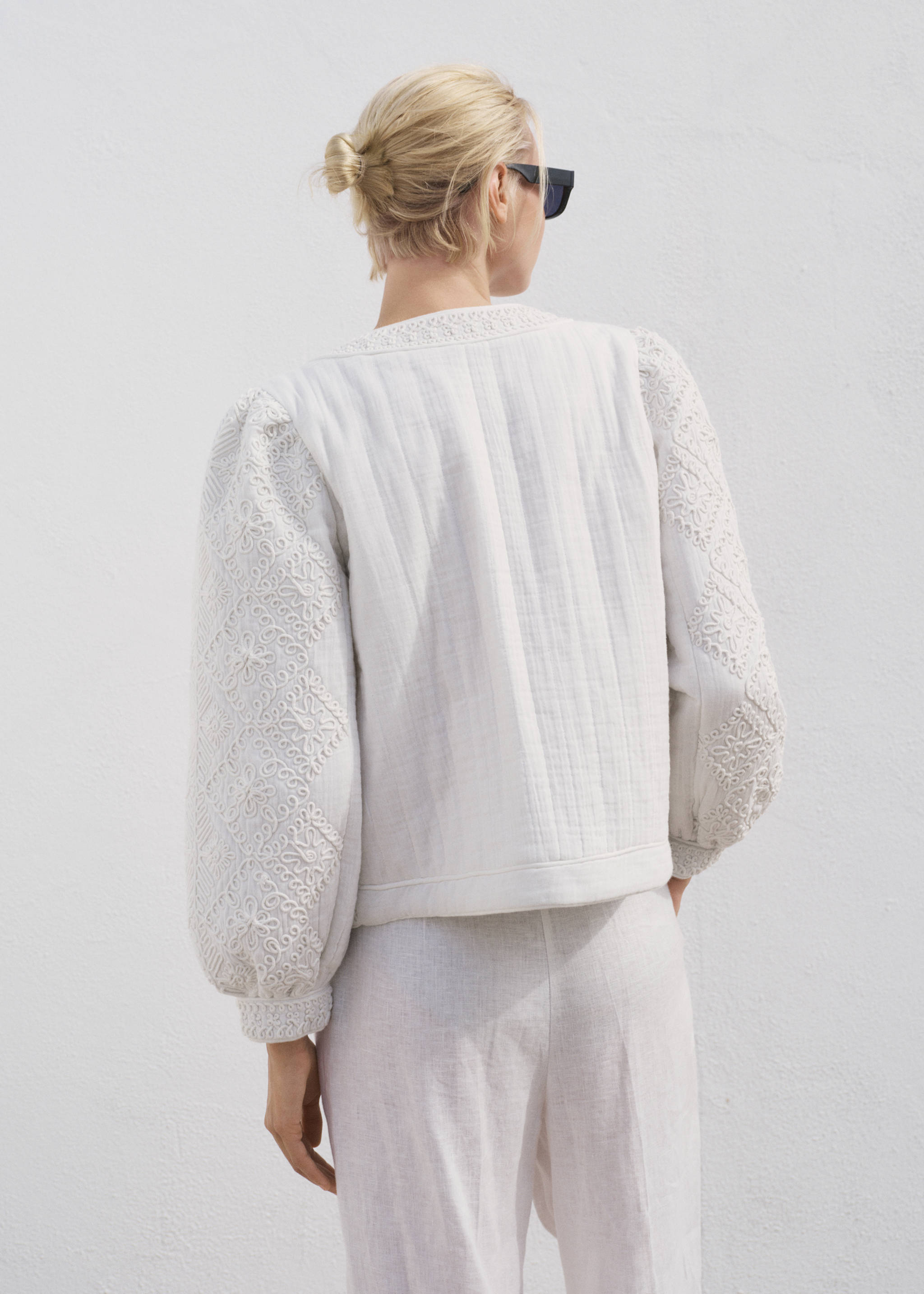 Veste brodée coton - Verso de l’article