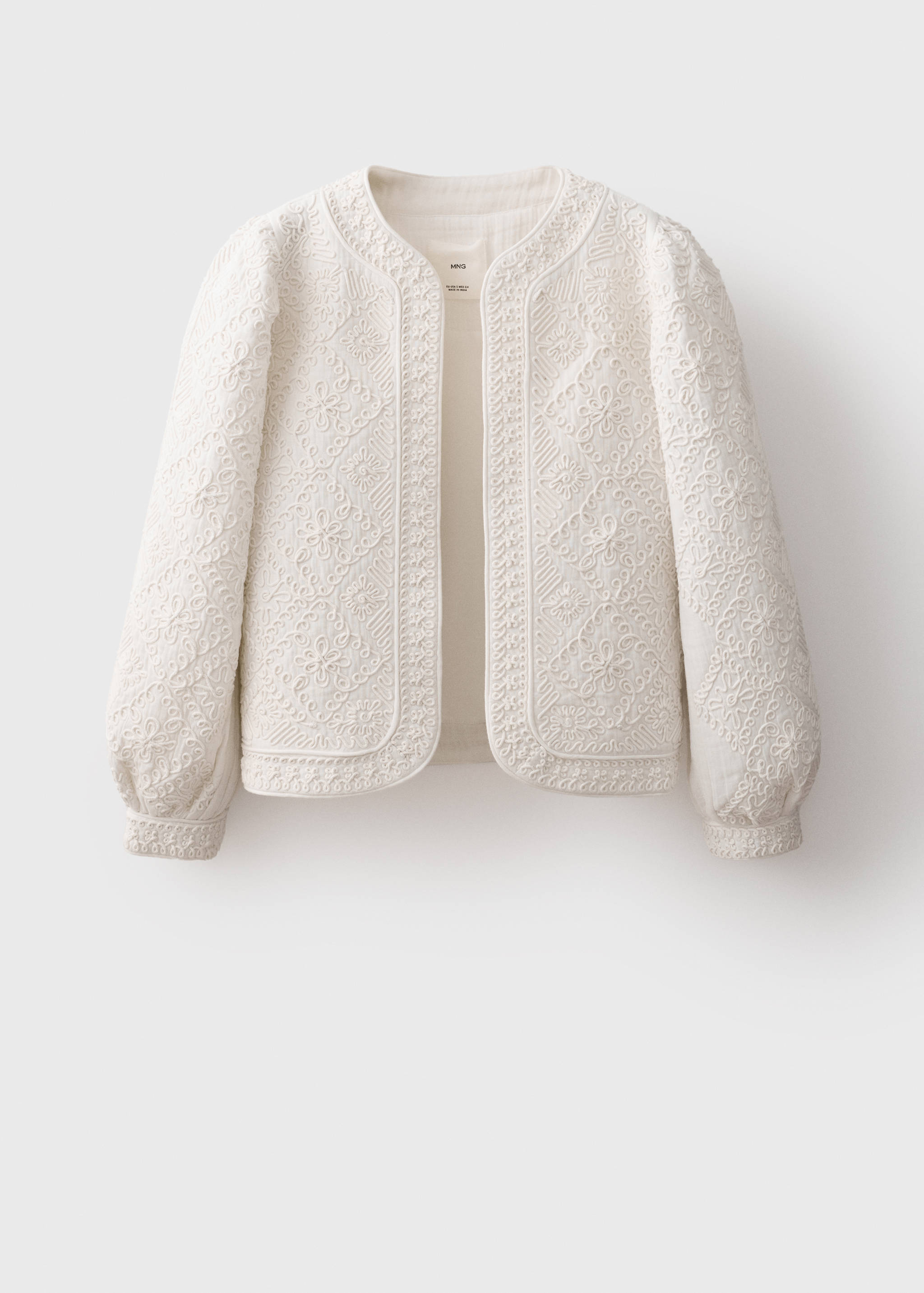 Veste brodée coton - Article sans modèle