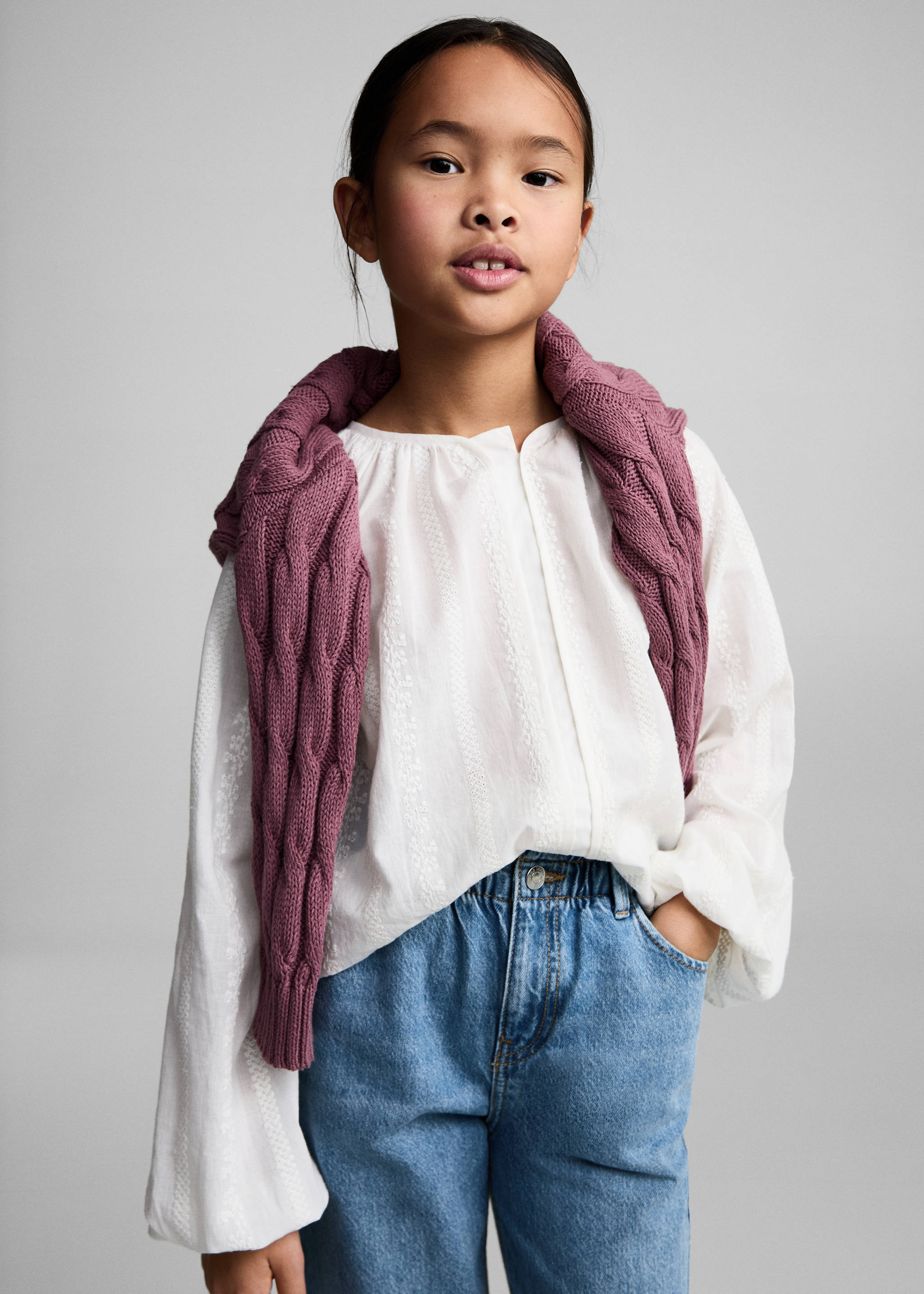 Džíny paperbag - Náhled ve středové rovině