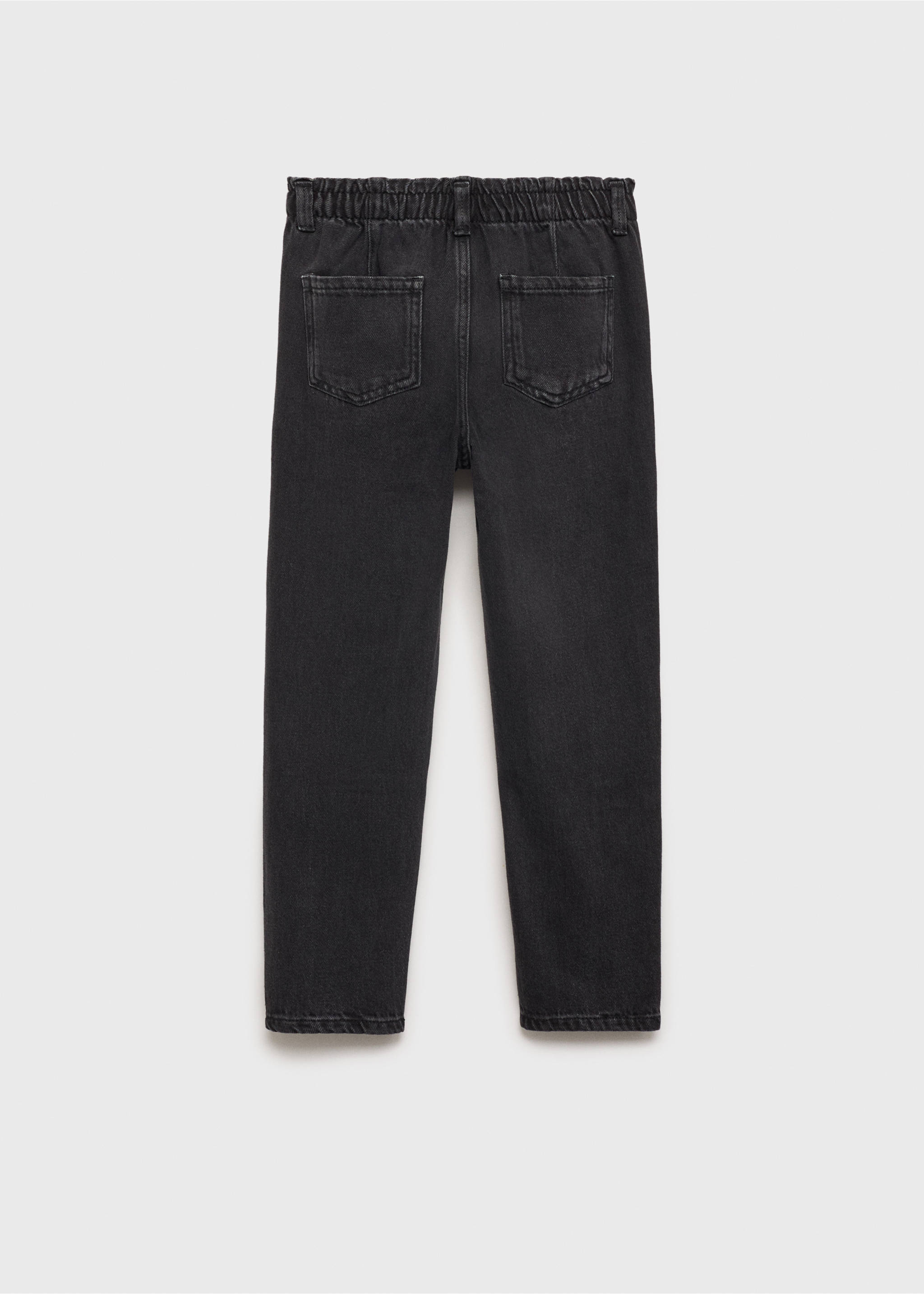 Τζιν paperbag - Πίσω όψη προϊόντος, Black denim. Ref: 87090413-00.