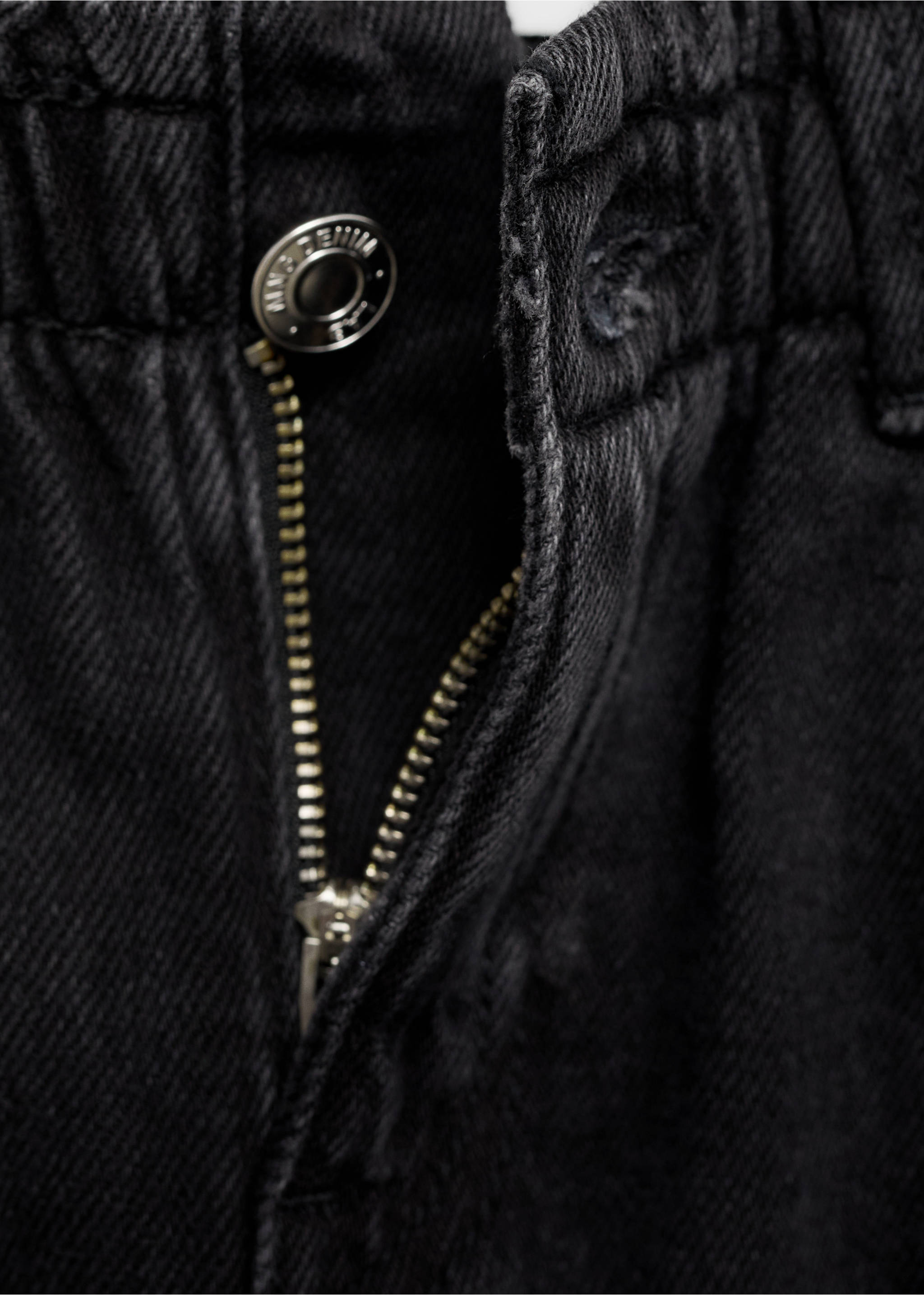 Τζιν paperbag - Λεπτομέρεια του προϊόντος 8, Black denim. Ref: 87090413-00.