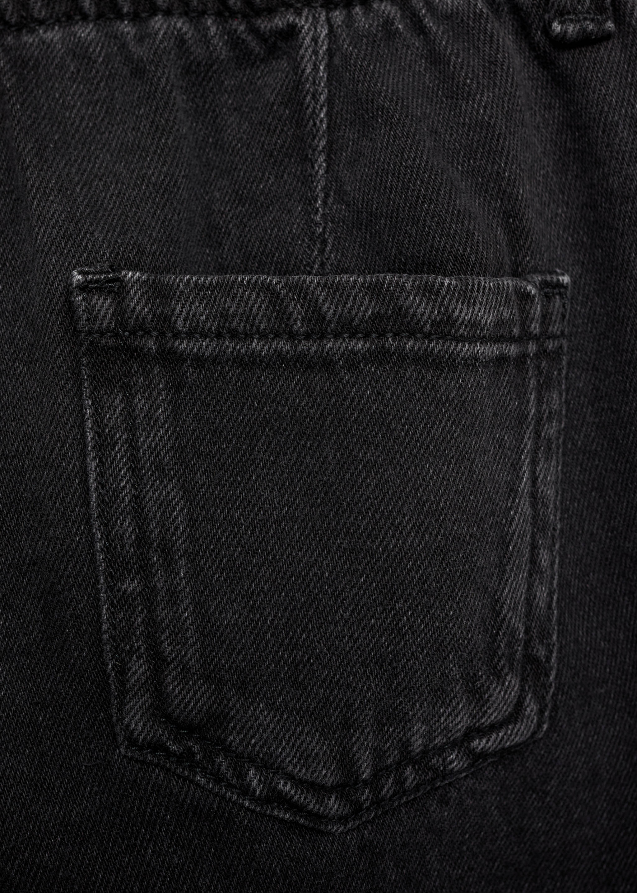 Τζιν paperbag - Λεπτομέρεια του προϊόντος 0, Black denim. Ref: 87090413-00.