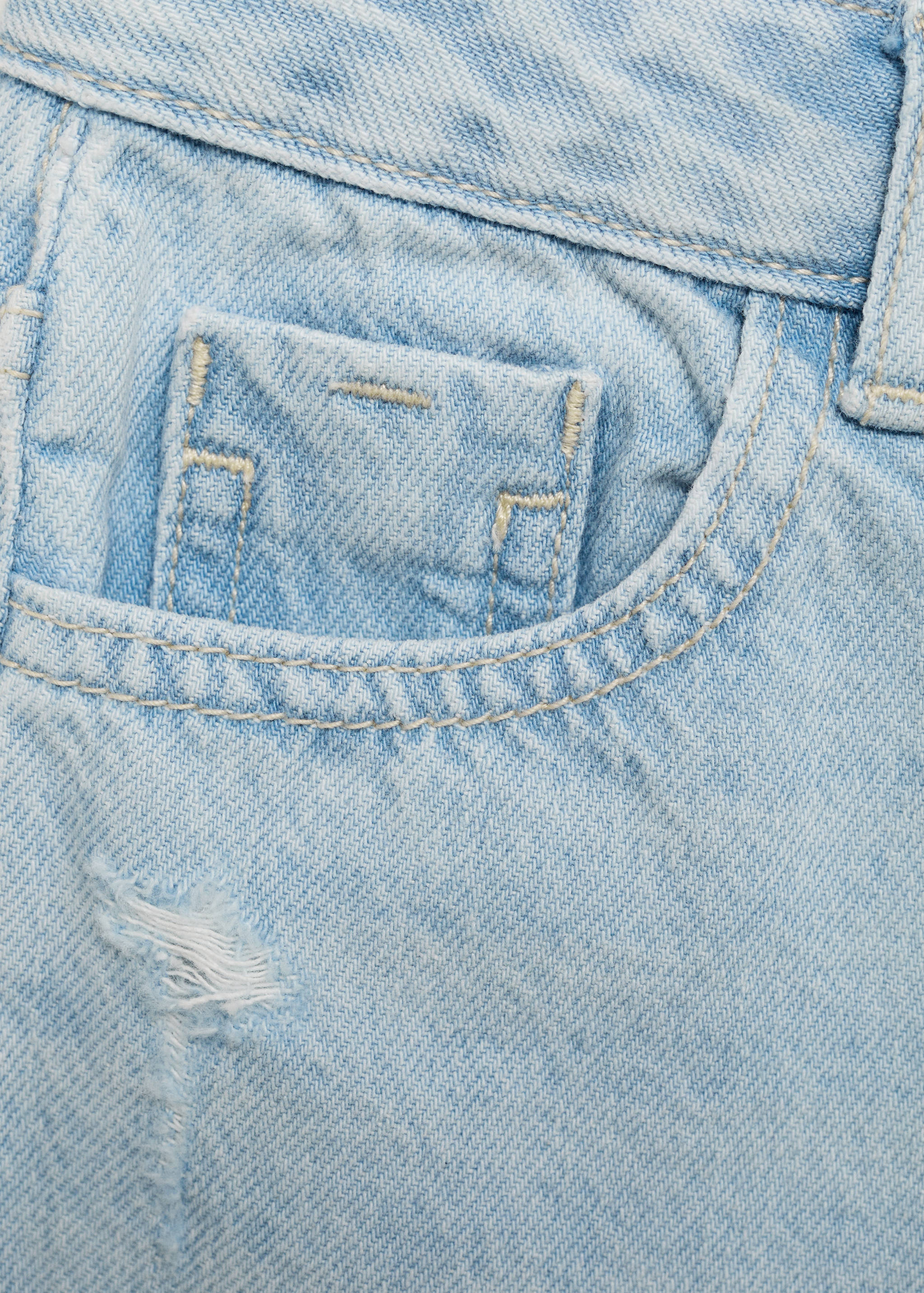 Džíny culottes s roztřepeným spodním lemem - Detail zboží 8