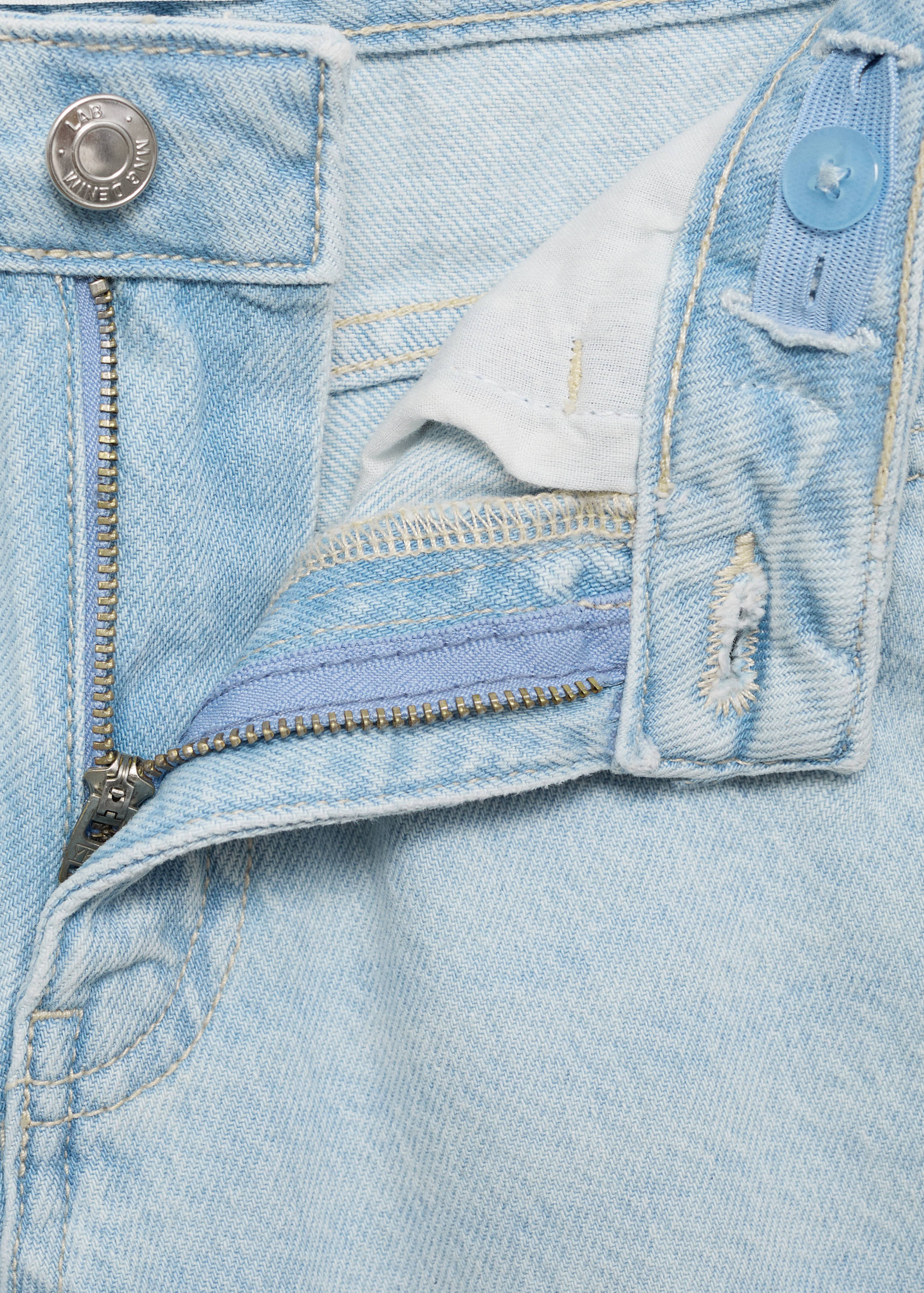 Džíny culottes s roztřepeným spodním lemem - Detail zboží 0