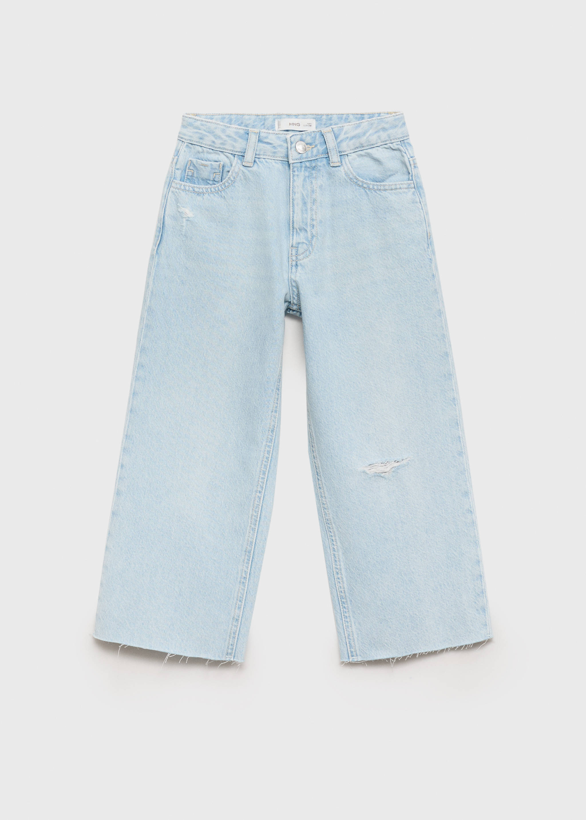 Džíny culottes s roztřepeným spodním lemem - Zboží bez modelu