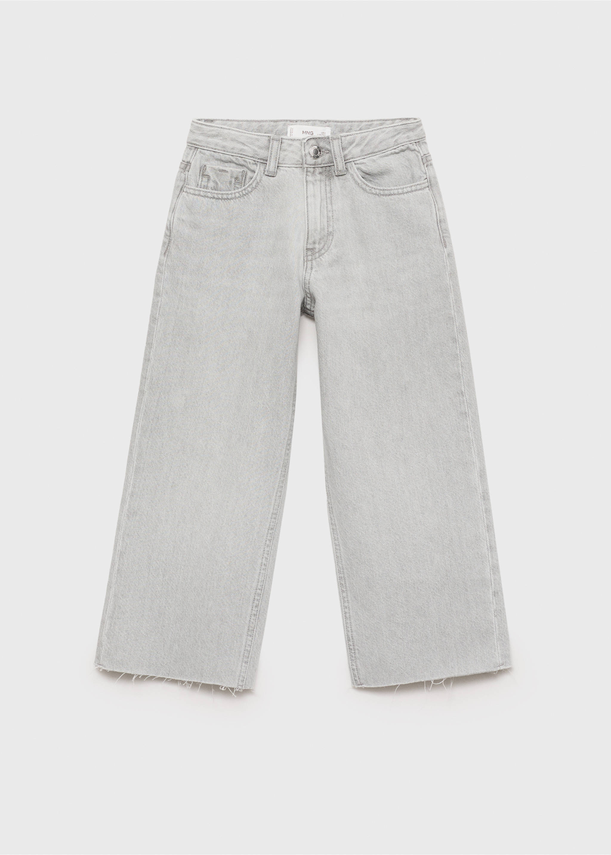 Džíny culottes s roztřepeným spodním lemem - Zboží bez modelu, Šedá denim. Ref: 87090414-00.