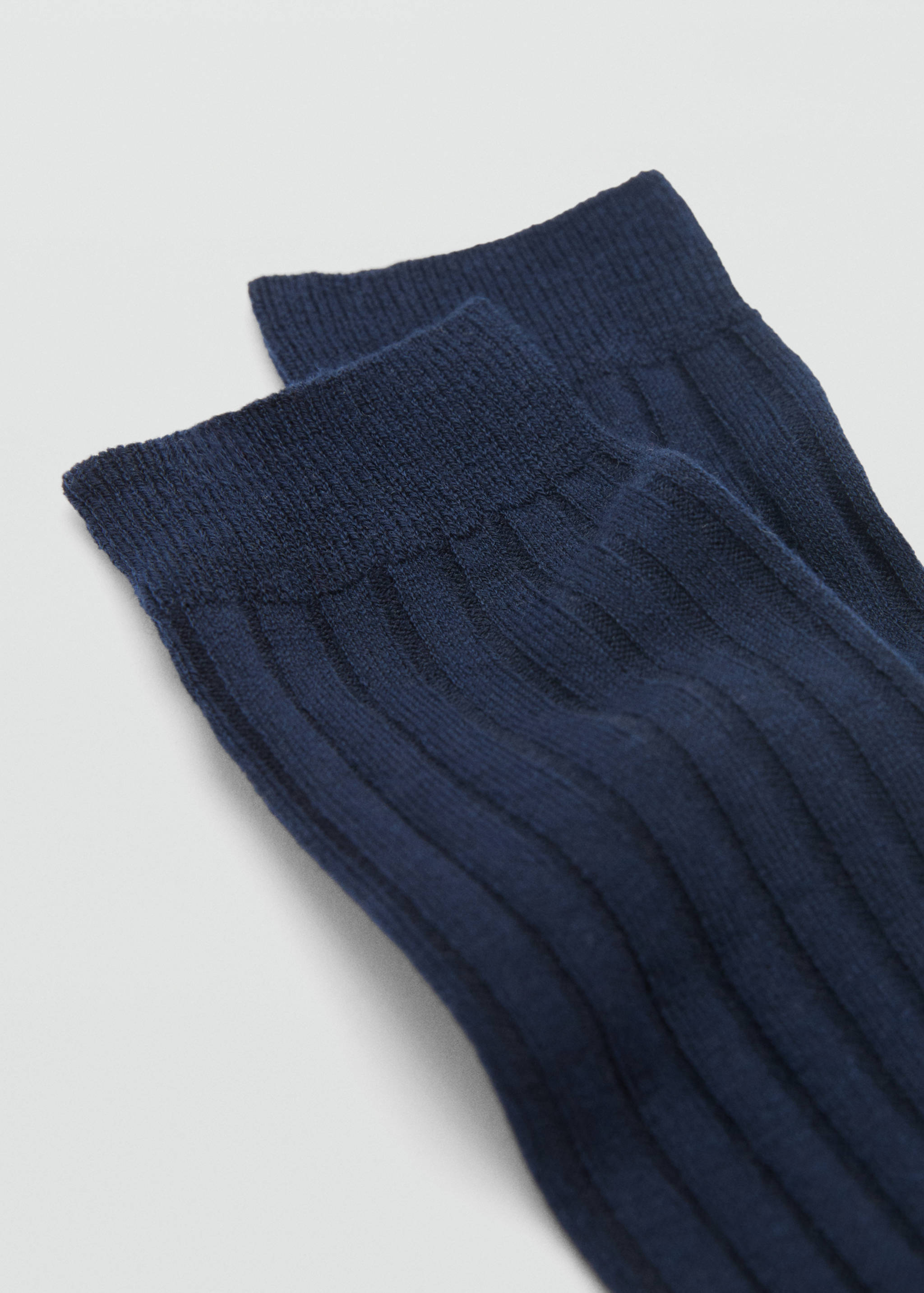 Ribbed wool blend socks - Medium plane