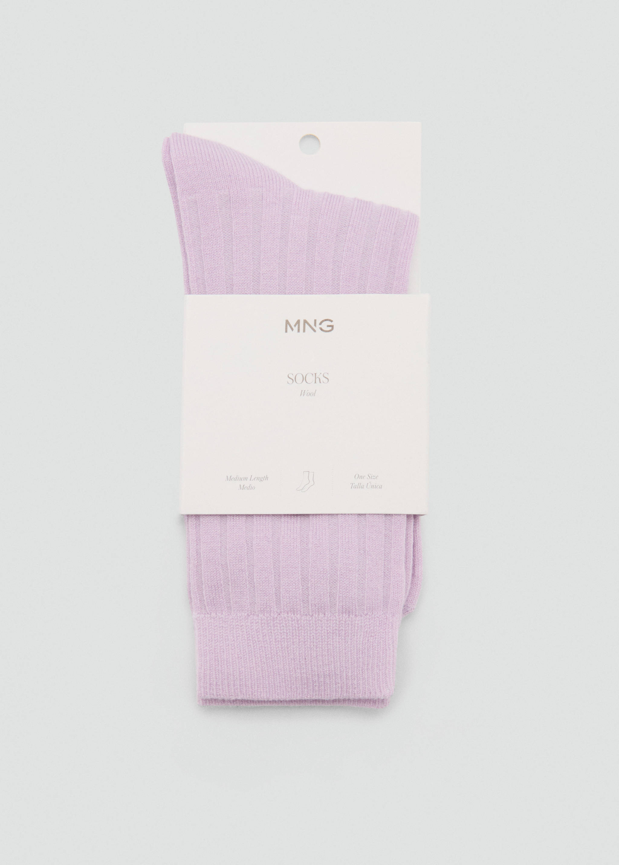 Ribbed wool blend socks - Medium plane