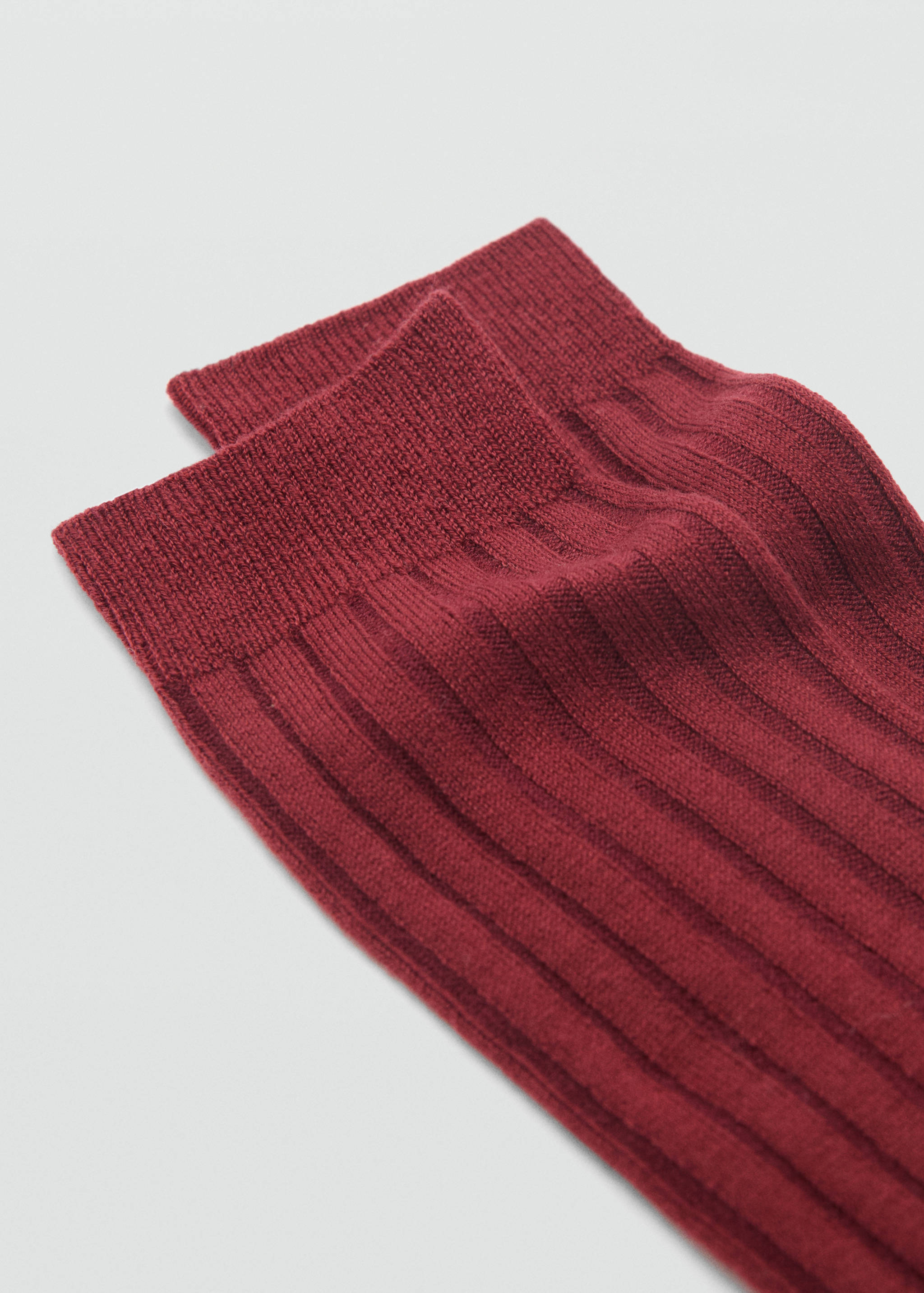 Ribbed wool blend socks - Medium plane