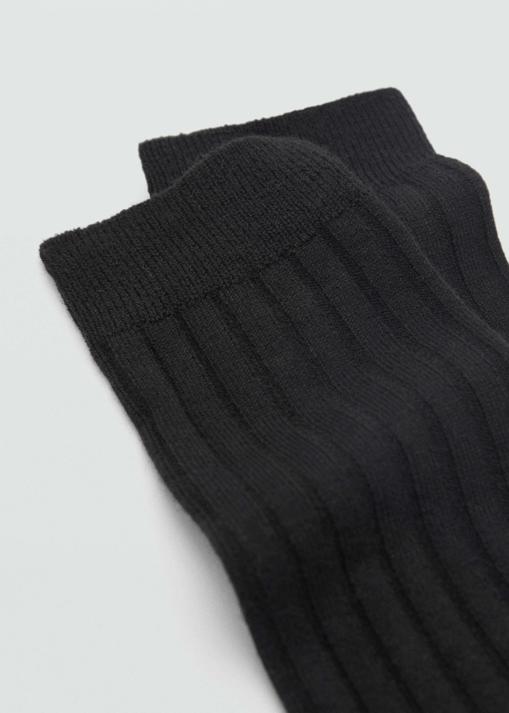 Ribbed wool blend socks - Medium plane