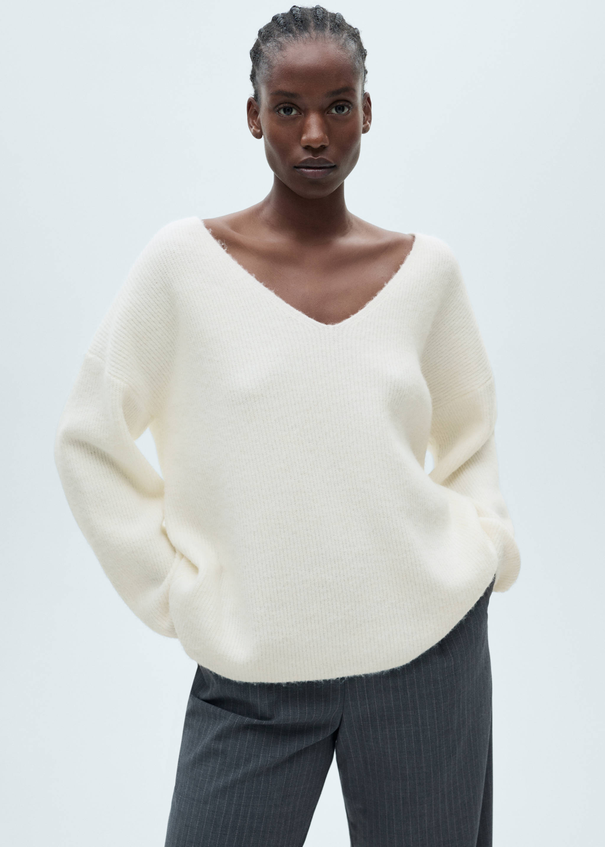 V-neck knit sweater - Details of the article 5