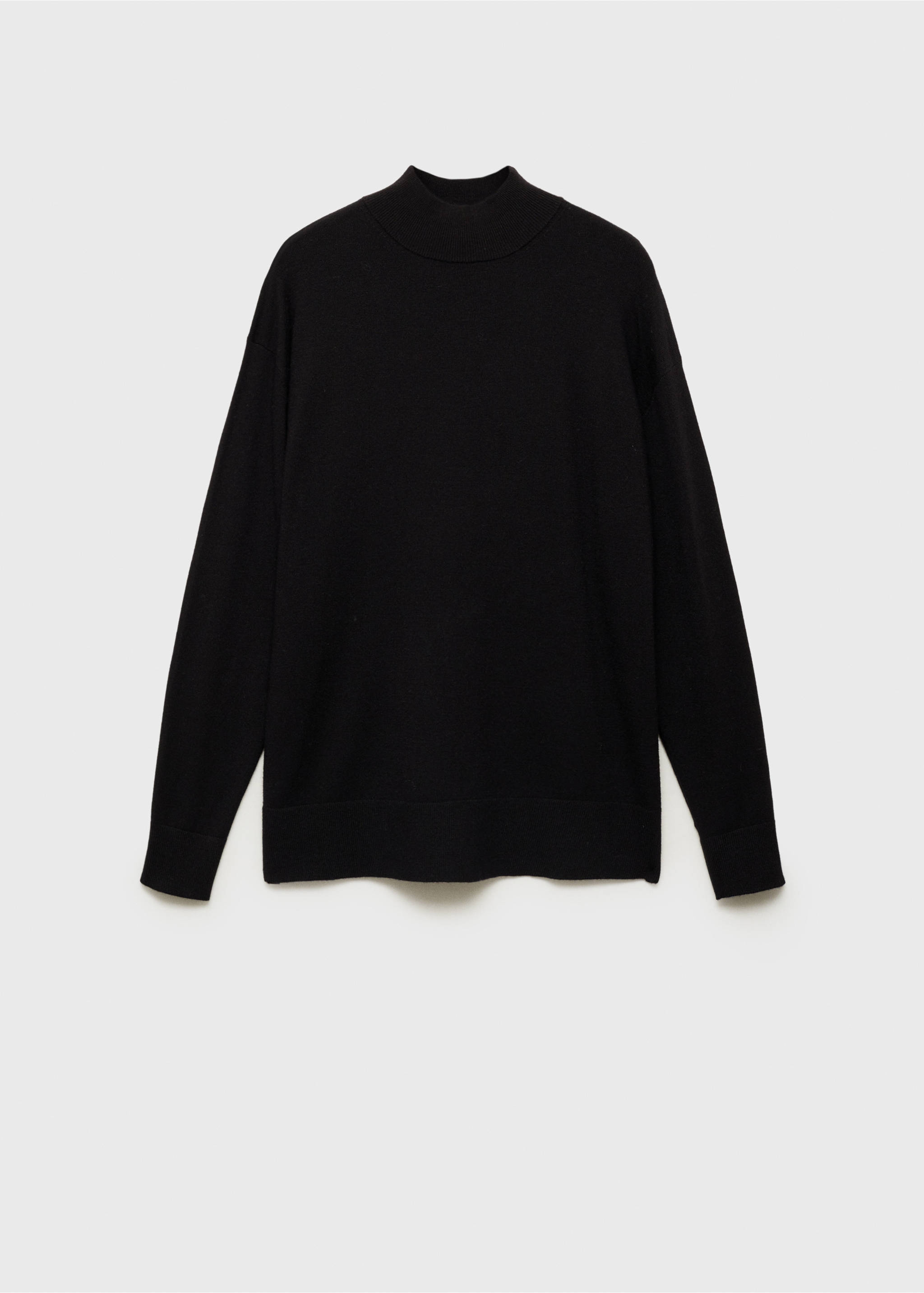 Jersey punto cuello perkins - Artículo sin modelo, Negro. Ref: 87090430-00.