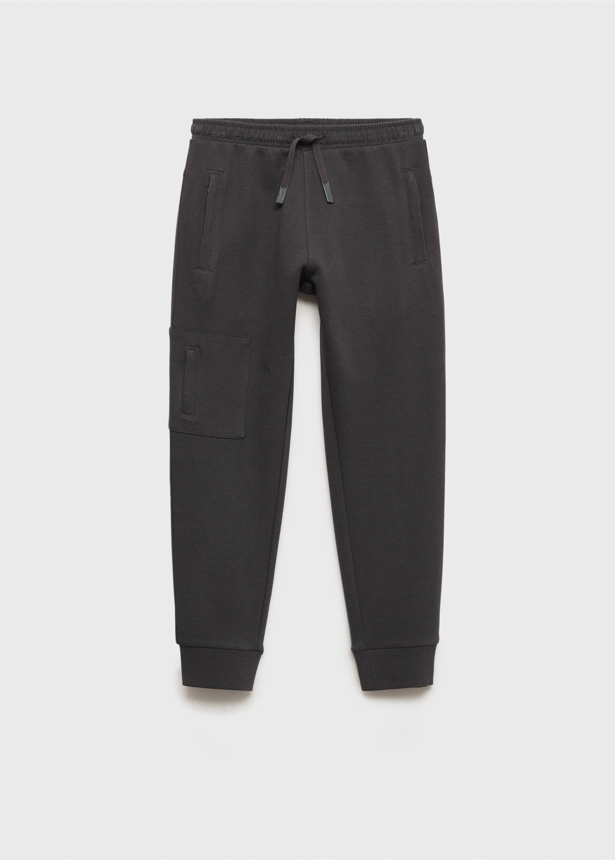 Jogger trousers with elastic waist - Article without model, Charcoal. Ref: 87090433-00.