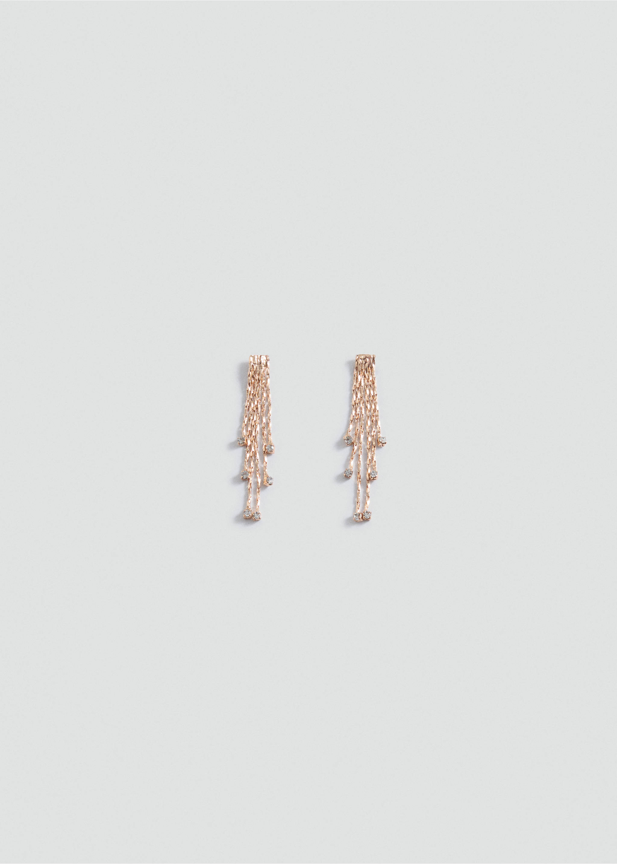 Long waterfall earrings - Article without model, Gold. Ref: 87090434-00.