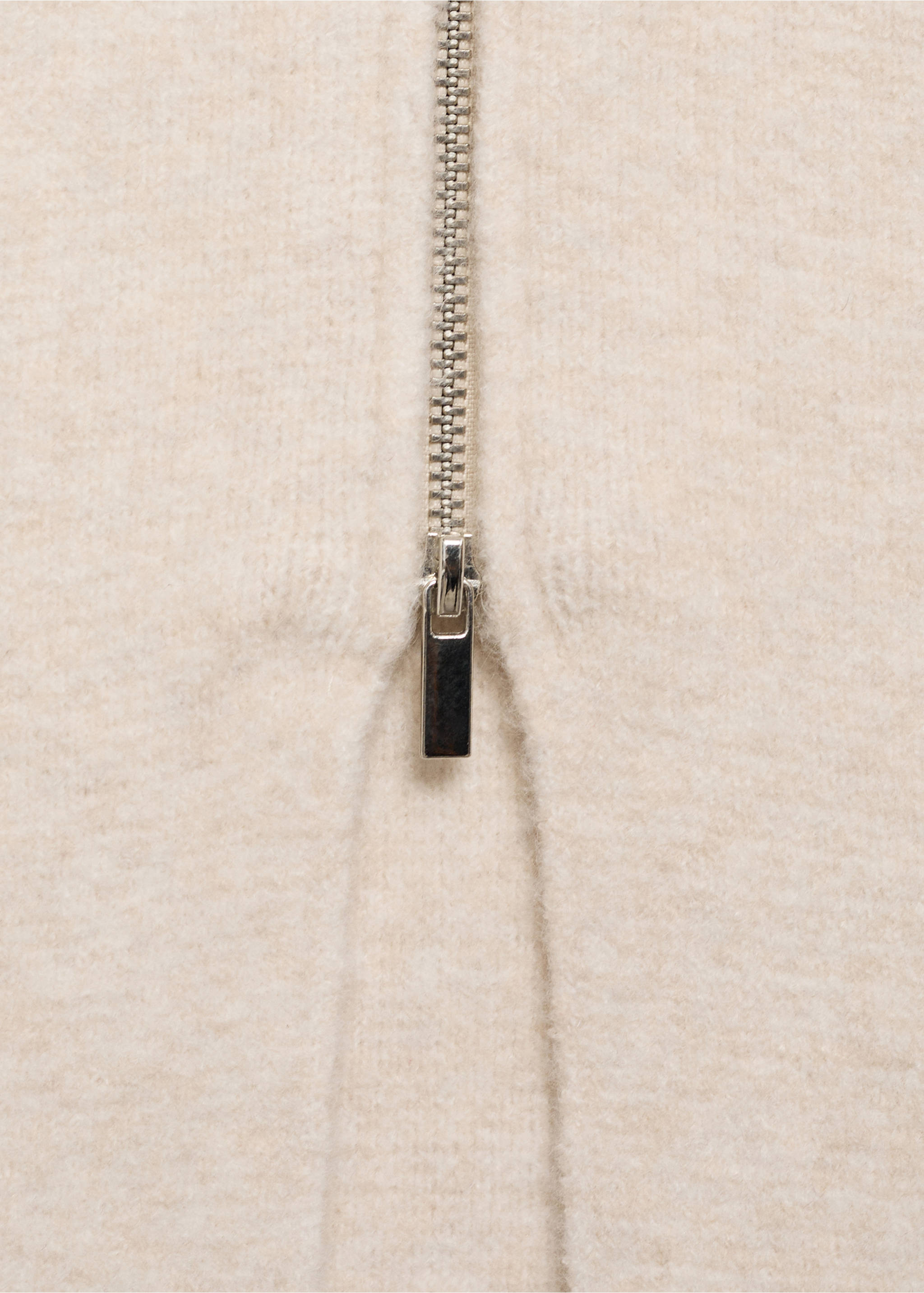 Zipper knit midi skirt - Details of the article 0, Sand. Ref: 87090435-00.