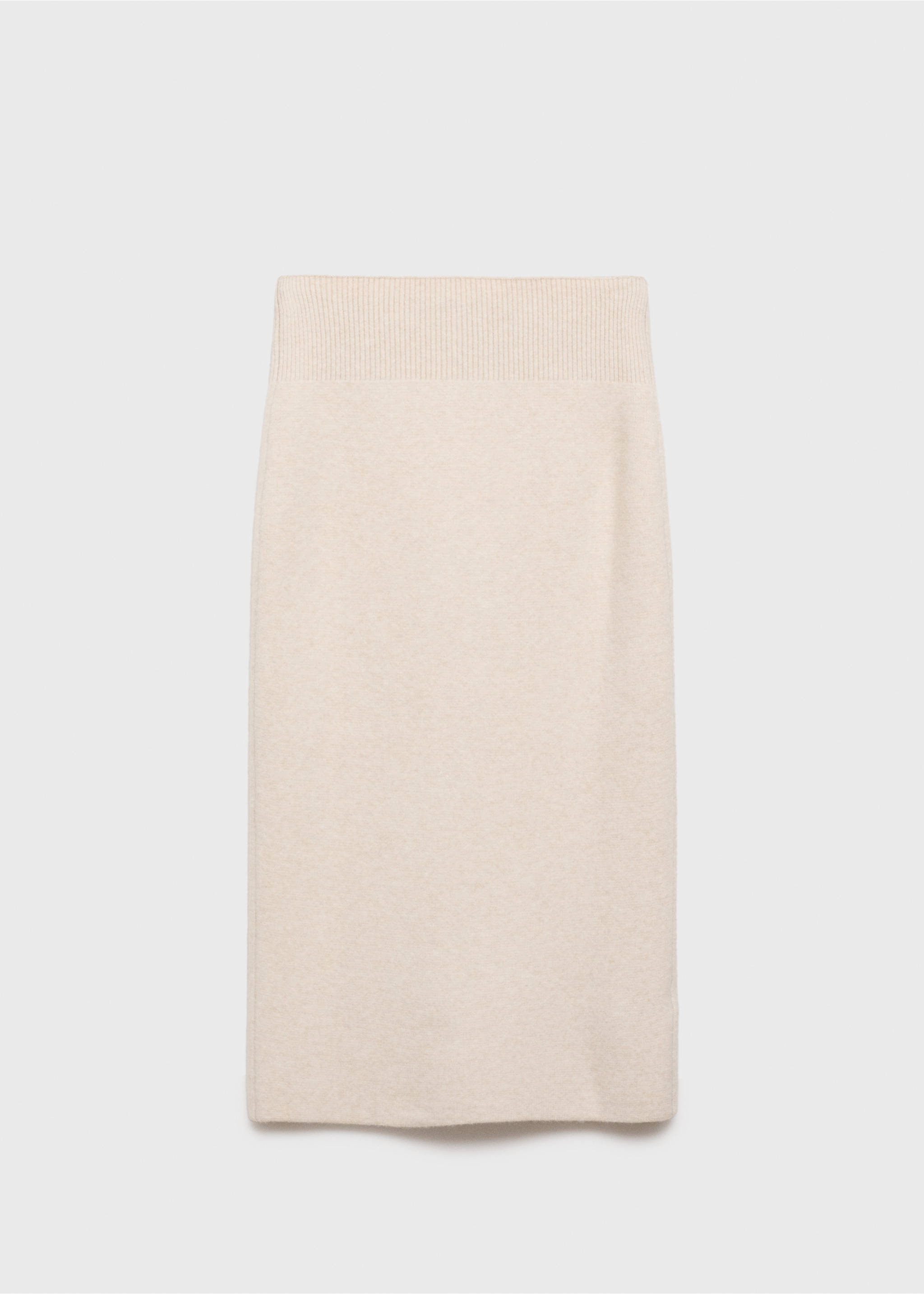 Zipper knit midi skirt - Article without model, Sand. Ref: 87090435-00.