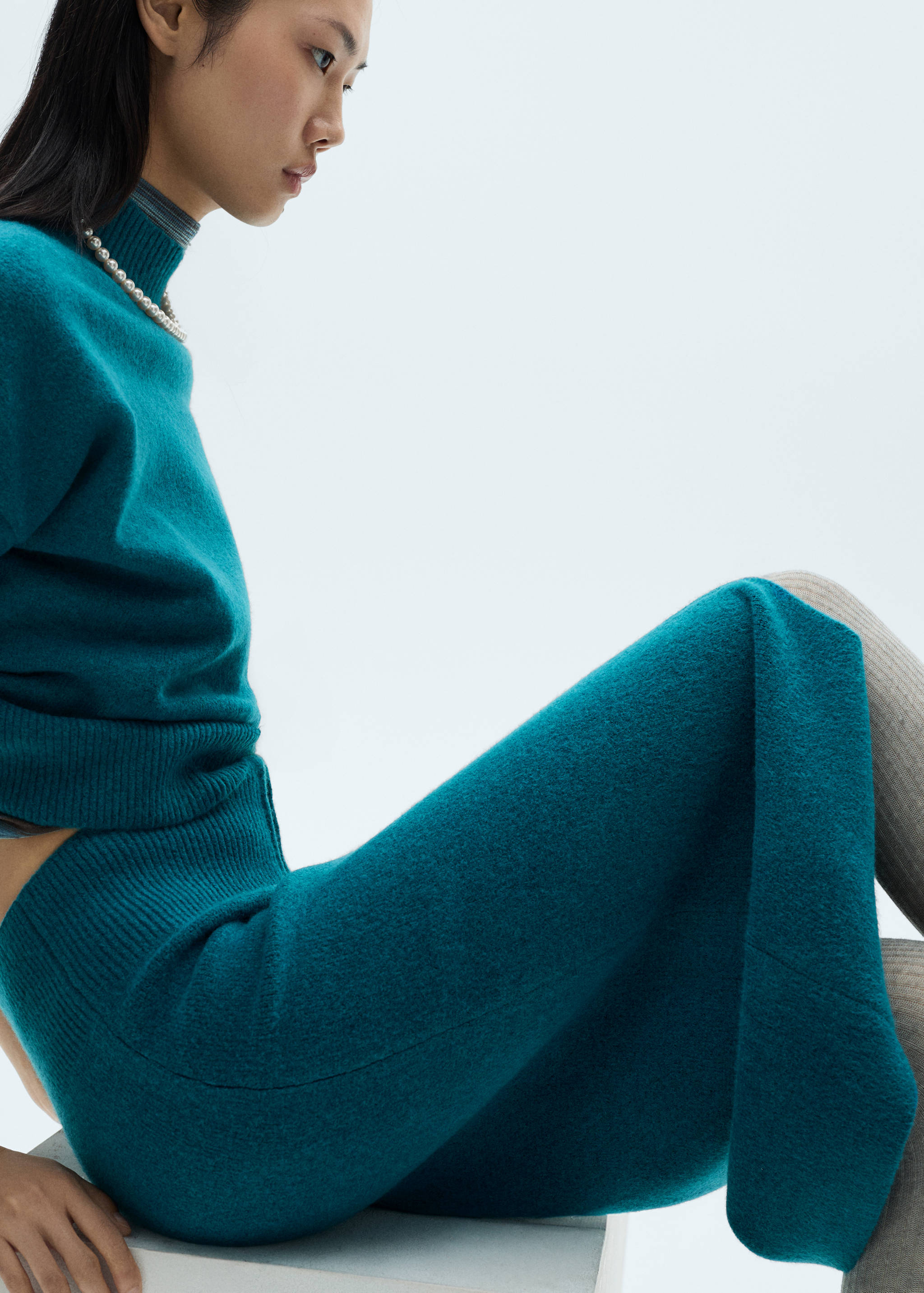 Zipper knit midi skirt - Details of the article 6