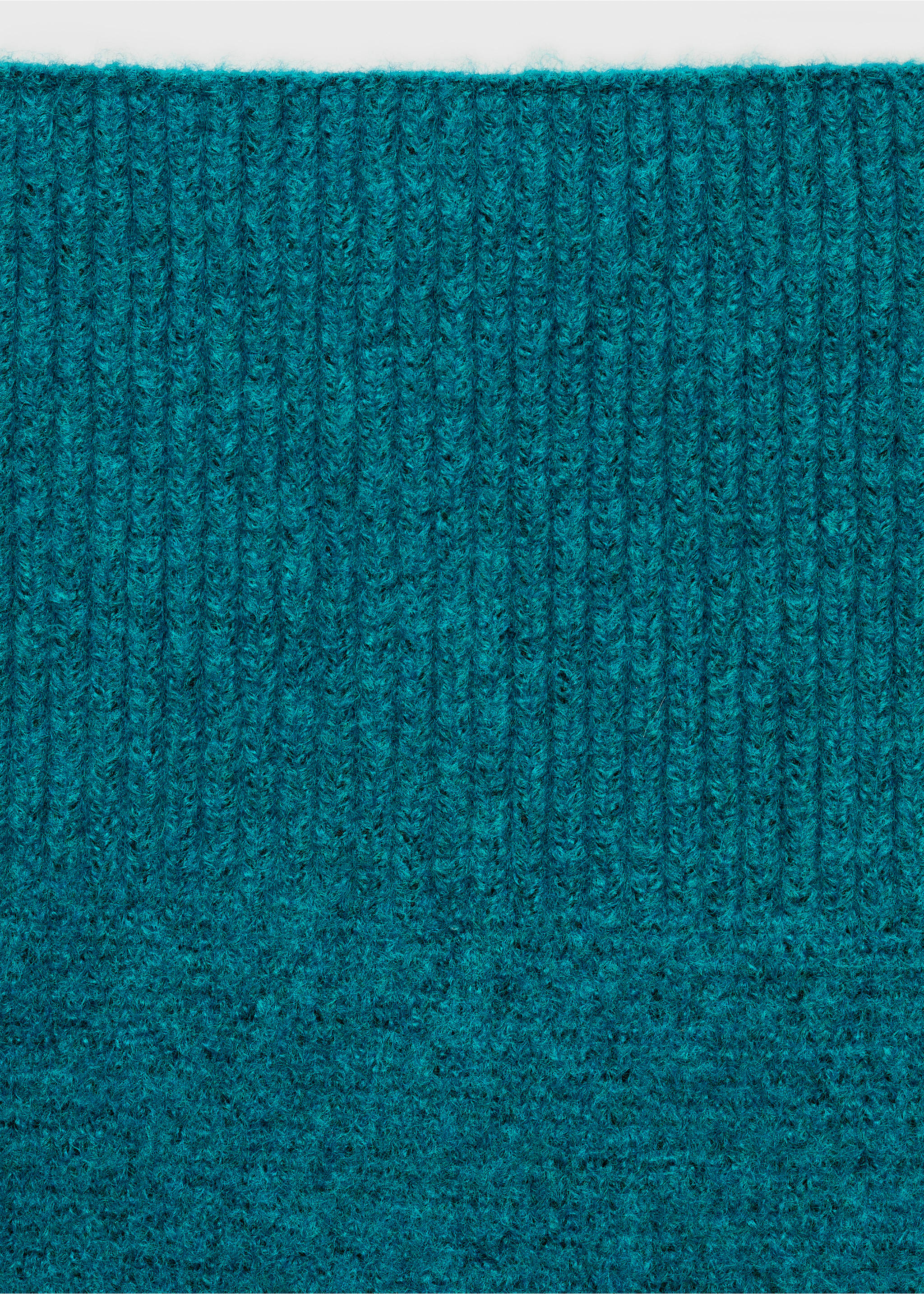 Zipper knit midi skirt - Details of the article 8, Green. Ref: 87090435-00.