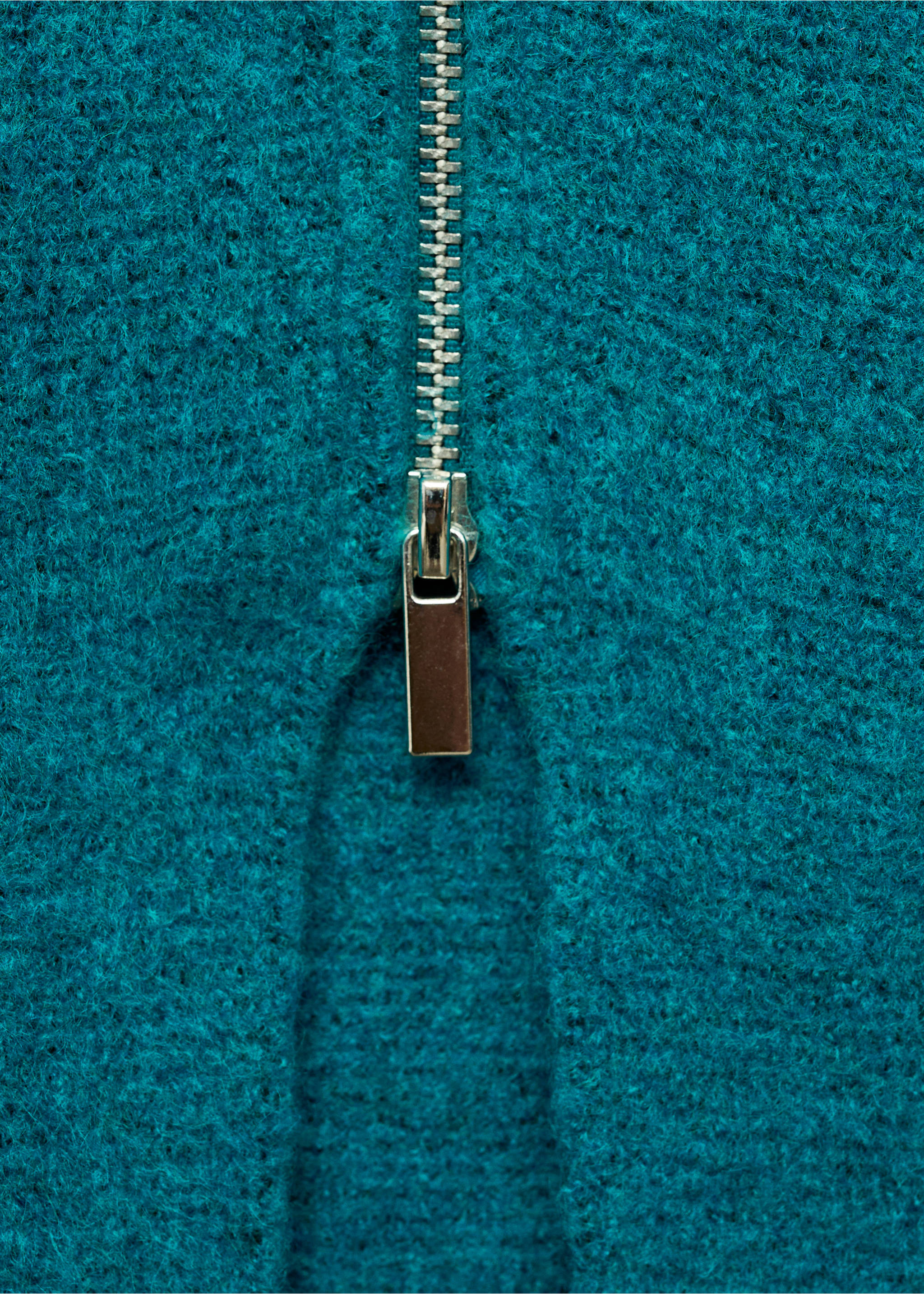 Zipper knit midi skirt - Details of the article 0, Green. Ref: 87090435-00.