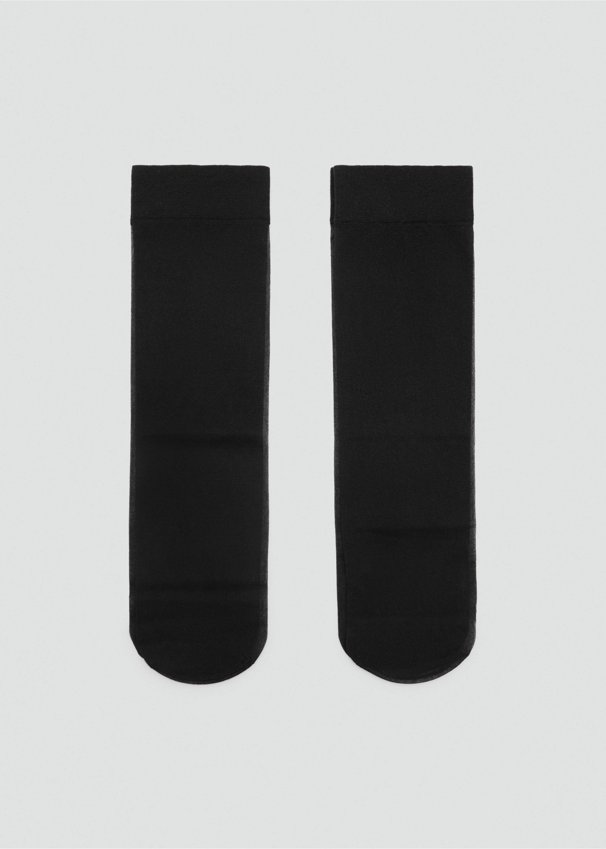 Thin mesh socks - Article without model, Black. Ref: 87090438-00.