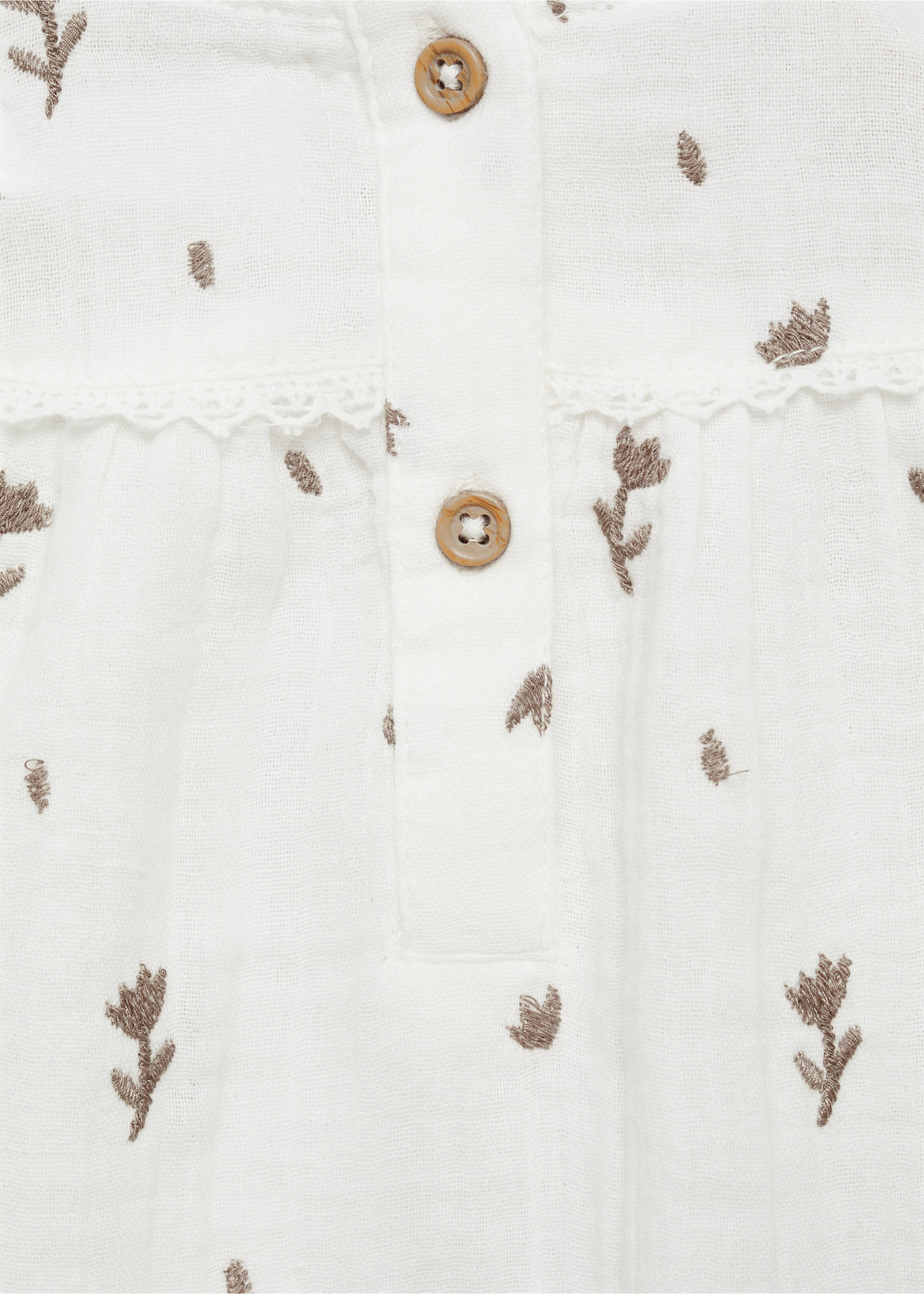 Blouse broderie florale - Détail de l'article 0, Blanc cassé. Ref: 87090439-00.