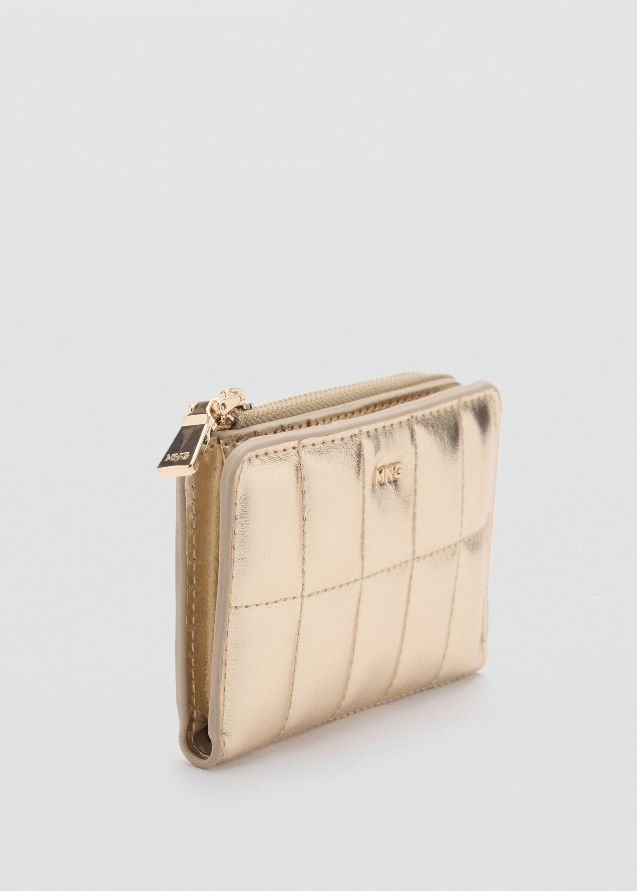 Quilted wallet with flap - Medium plane